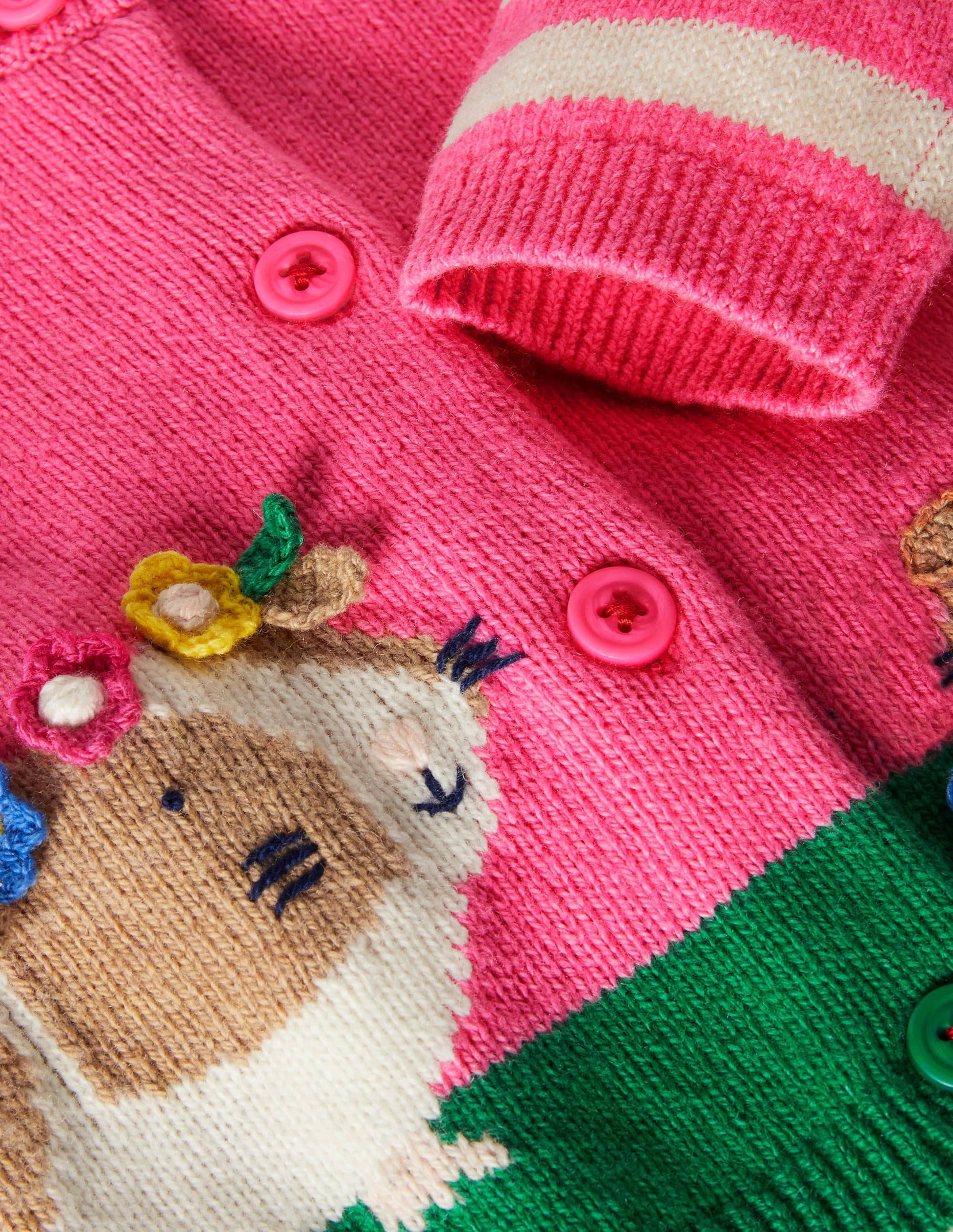 Cardigan mit Tiermotiv-Helles Blütenrosa, Meerschweinchen-3