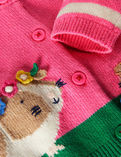 Cardigan mit Tiermotiv-Helles Blütenrosa, Meerschweinchen-3