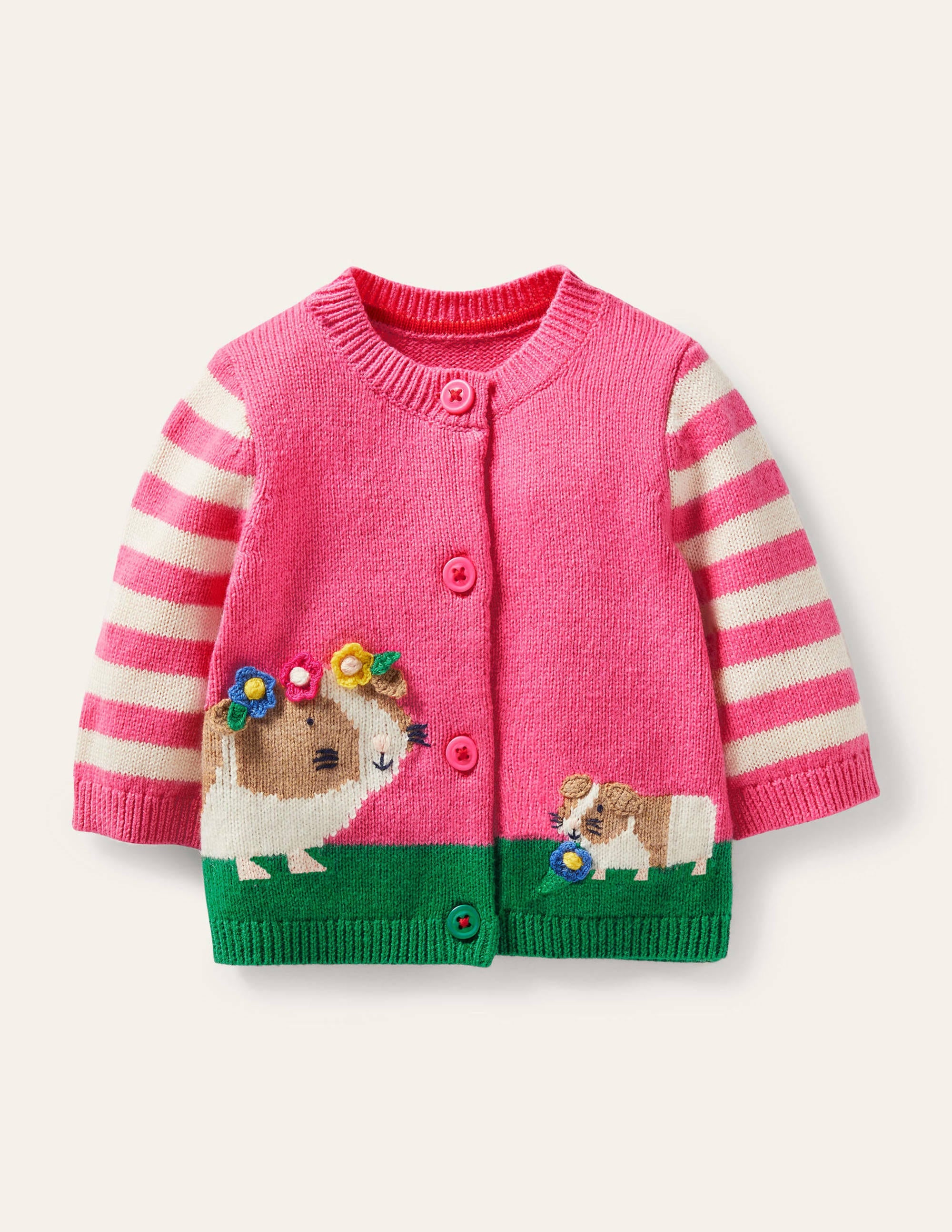 Cardigan mit Tiermotiv-Helles Blütenrosa, Meerschweinchen - Image 1