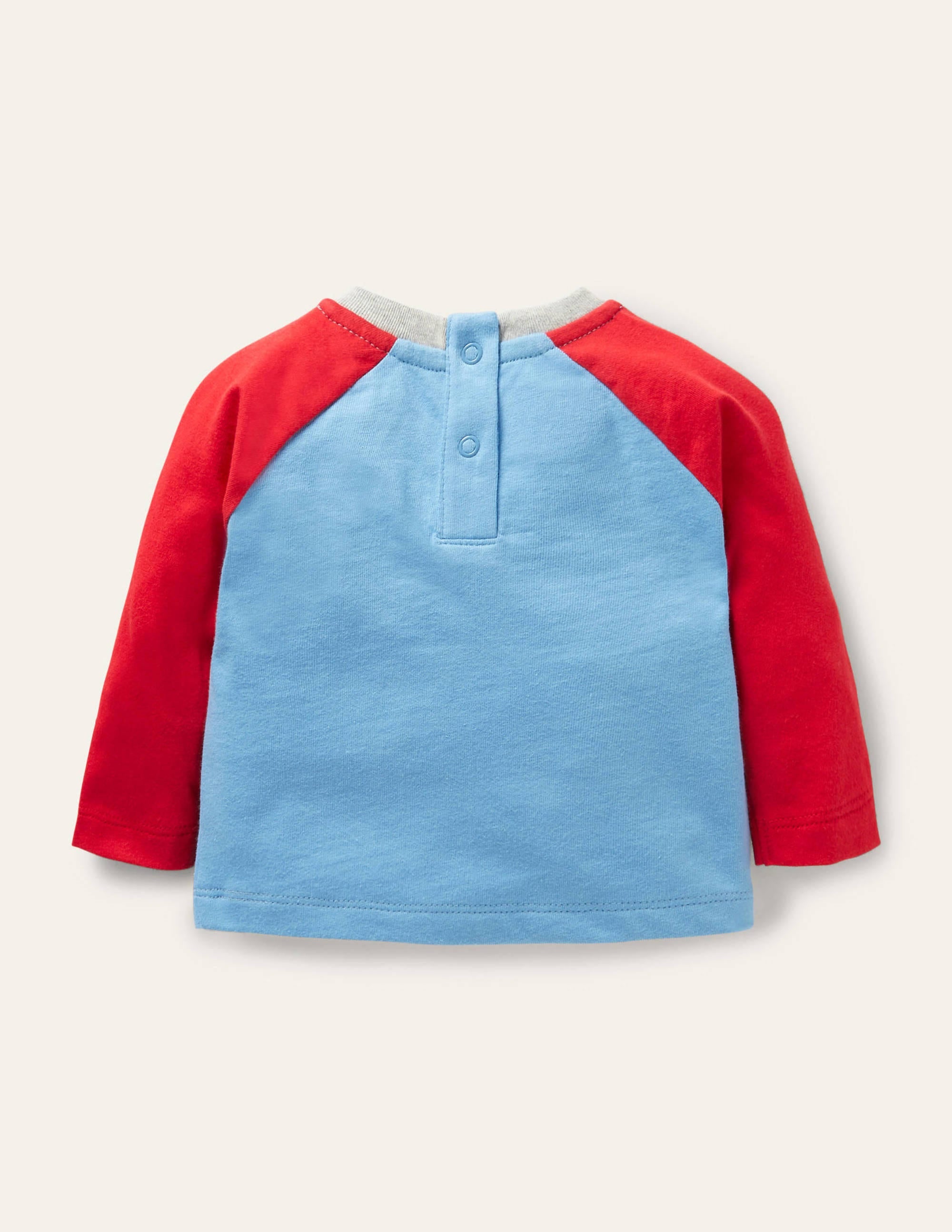 T-shirt manches raglan avec rabat à soulever-Tracteur bleu surf - Image 2