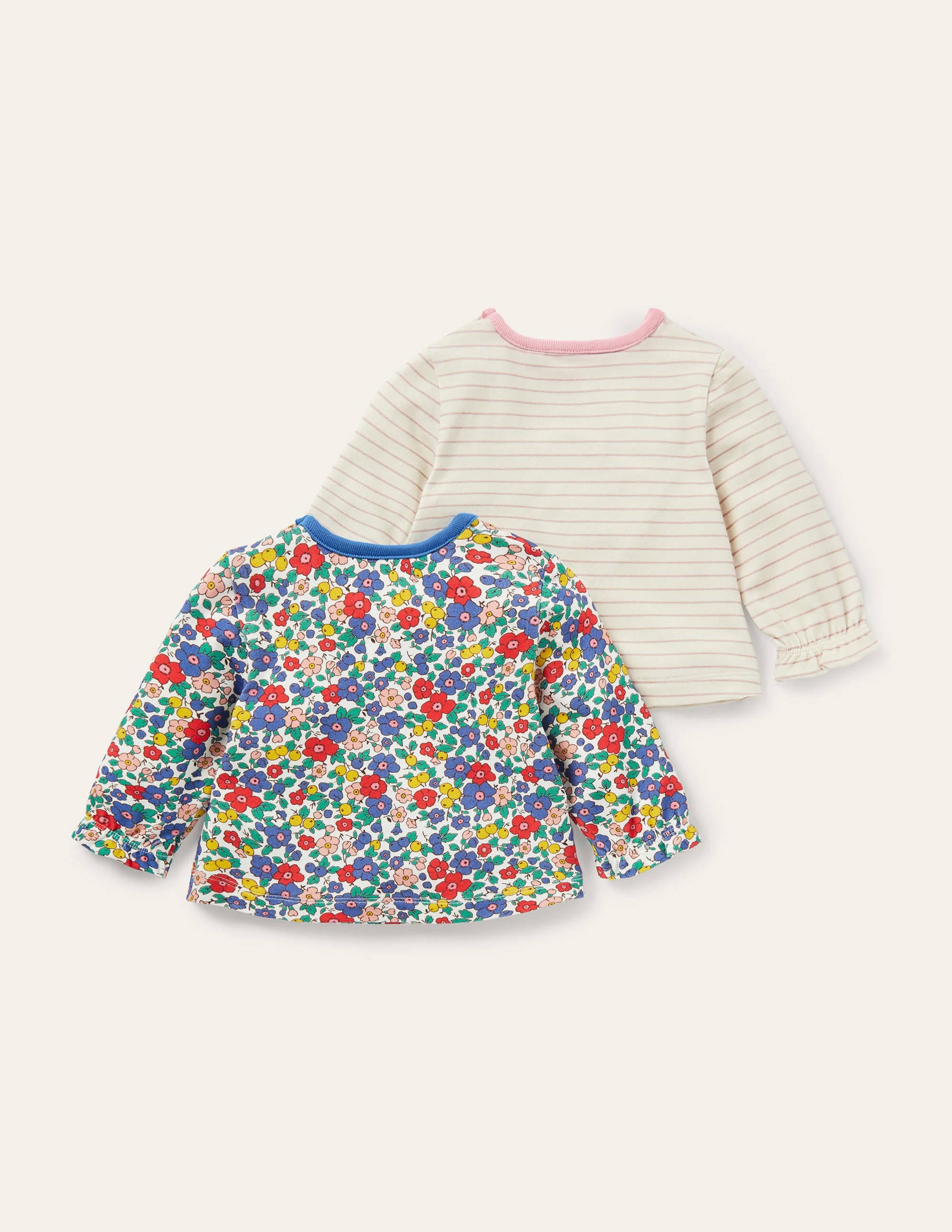 2 T-shirts-Motif floral fleur de pommier multi - Image 2