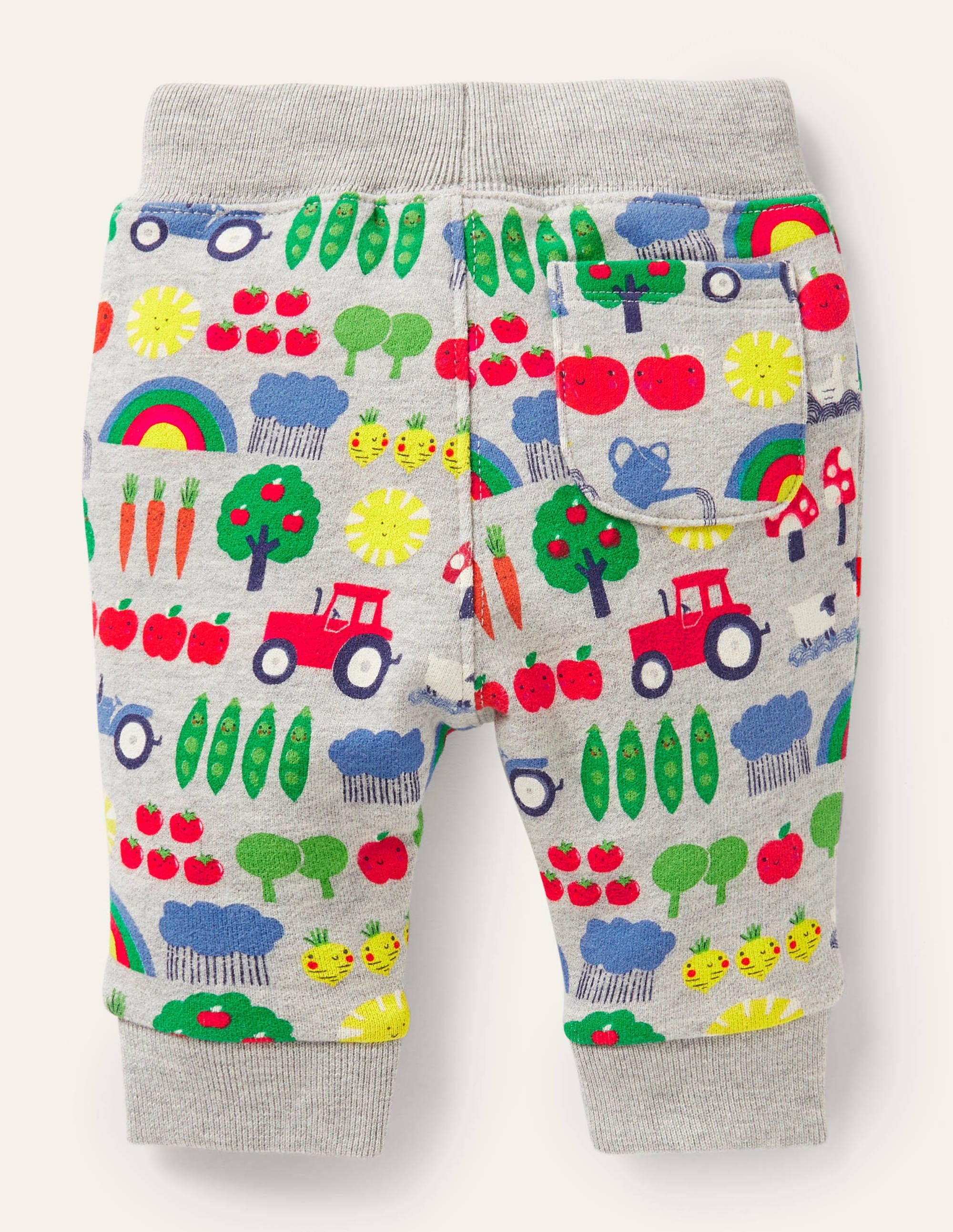 Gemusterte Hose mit Bauernhofmotiv-Grau Meliert, Regenbogenfarm - Image 2