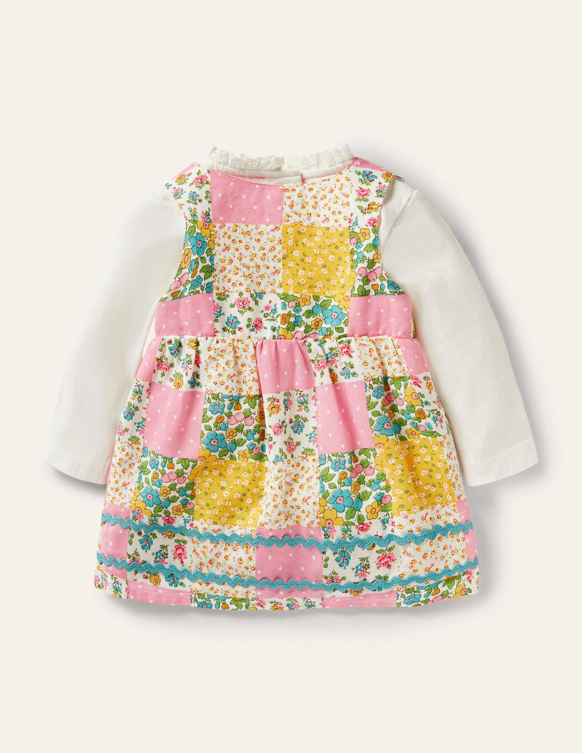 Ensemble avec robe chasuble à motif patchwork-Motif Patchwork Floral multi - Image 2