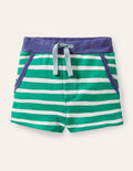 Essential Jersey Shorts-Ivory/Sapling Green