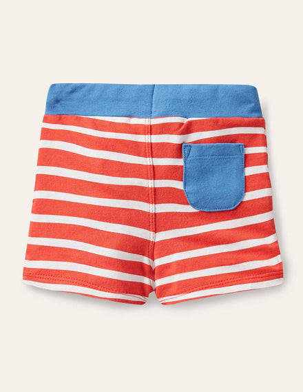 Short en jersey Essential-Rouge feu/ivoire