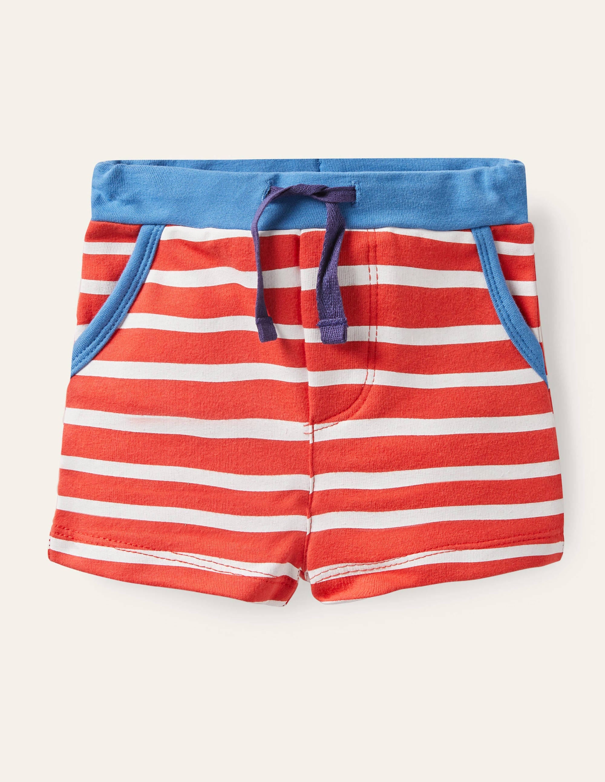 Short en jersey Essential-Rouge feu/ivoire - Image 1