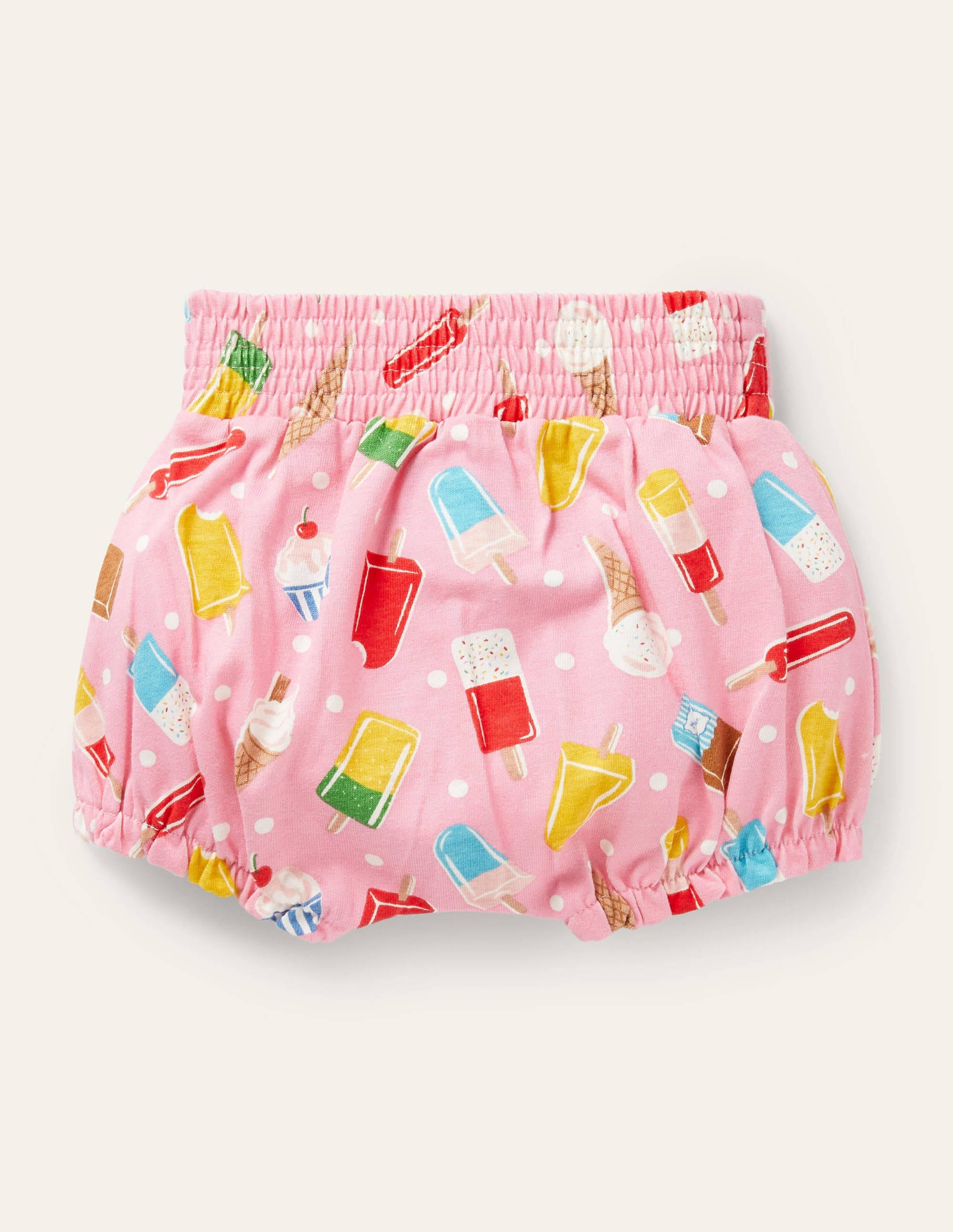 Short imprimé en jersey-Pois et glace limonade rose - Image 2