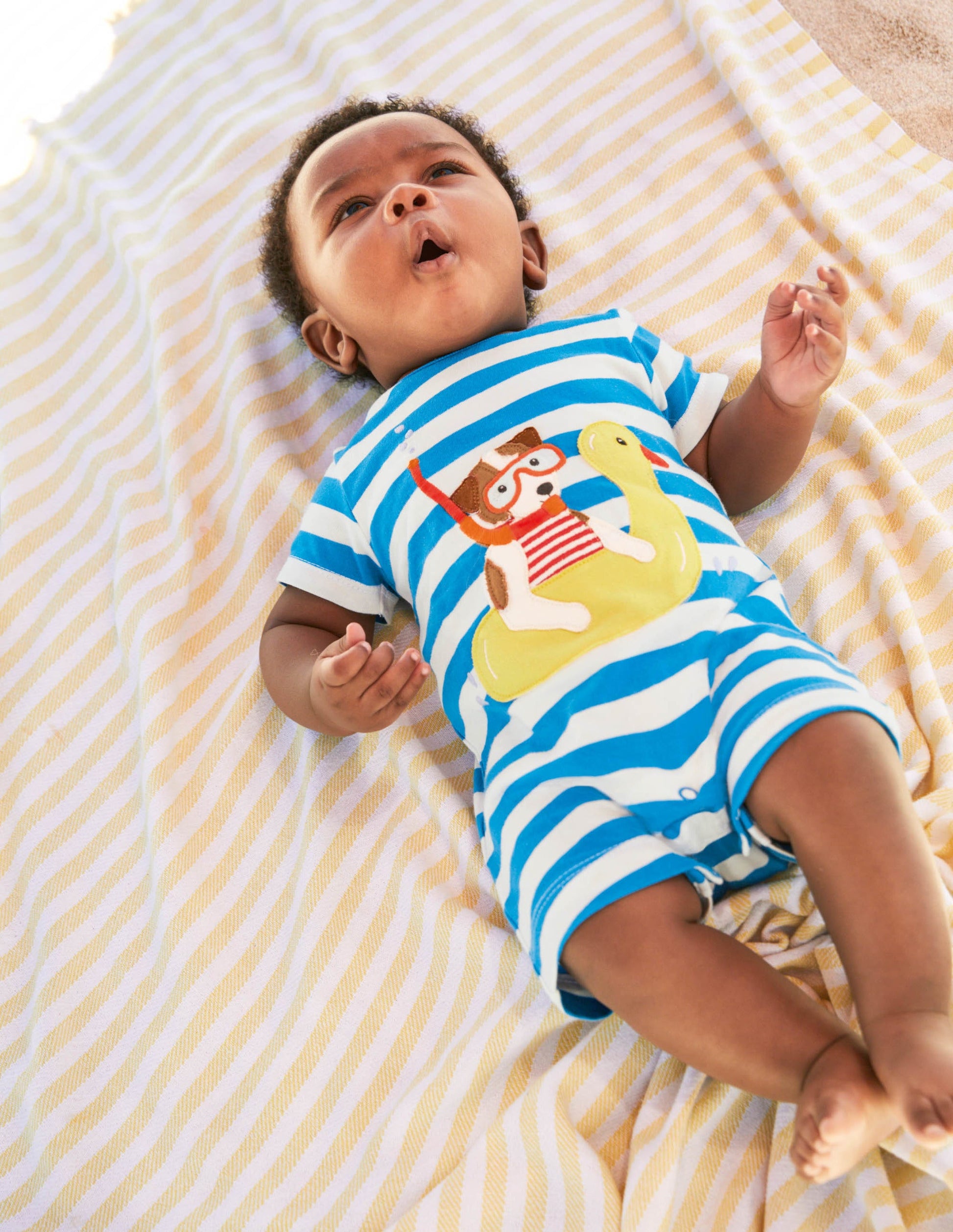 Short Jersey Romper-Ivory/Moroccan Blue Sprout-4