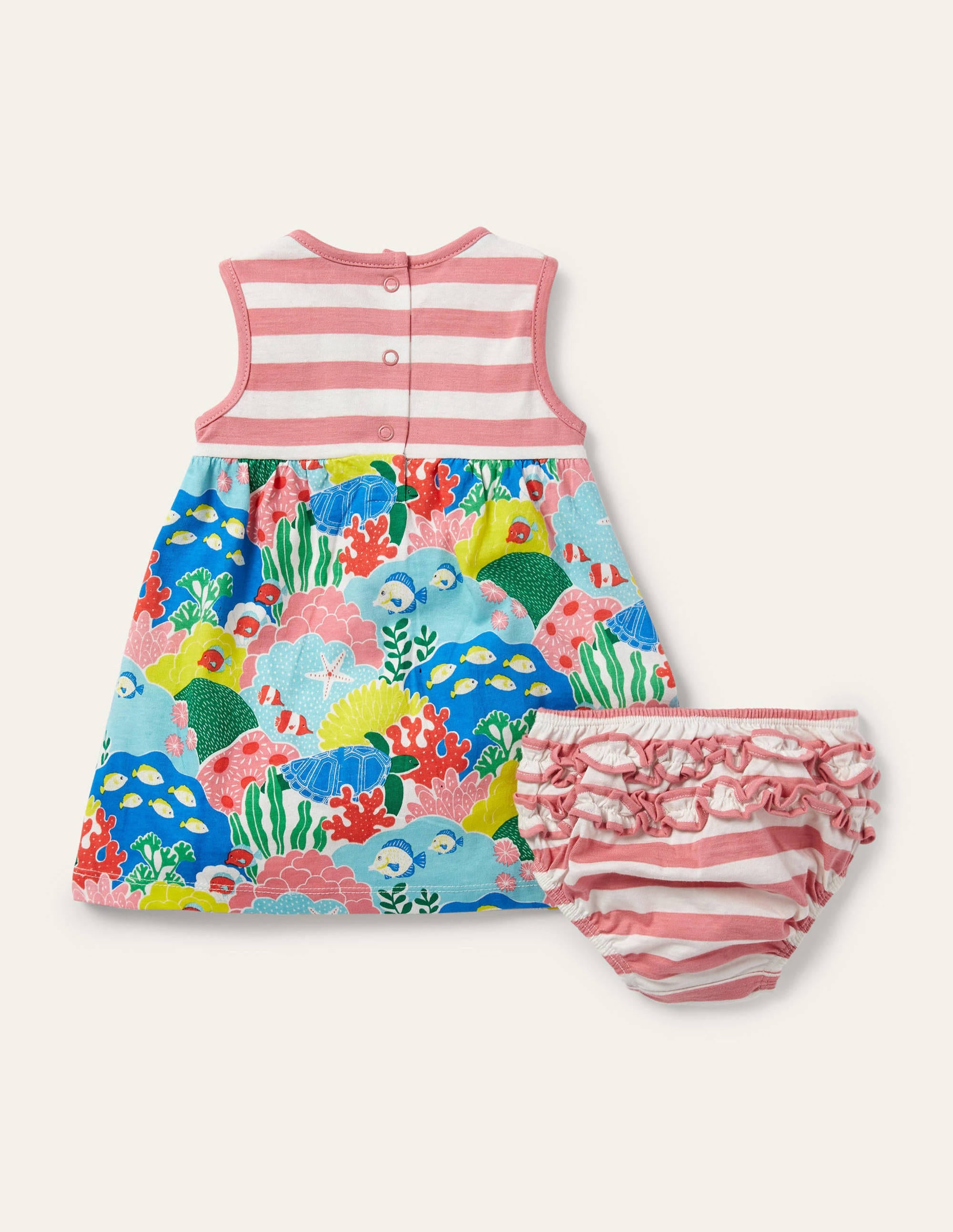 Robe en jersey à imprimé-Récif de corail multi - Image 2
