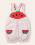 Fun Ticking Romper-Pink Lemonade Watermelons