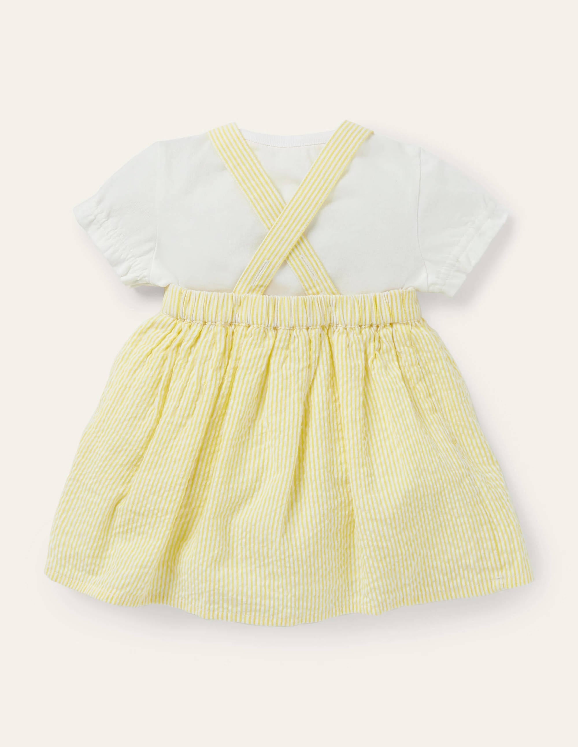 Schürzenkleid mit Eiscrememotiv im Set-Naturweiß/Gelb, Eiscreme - Image 2