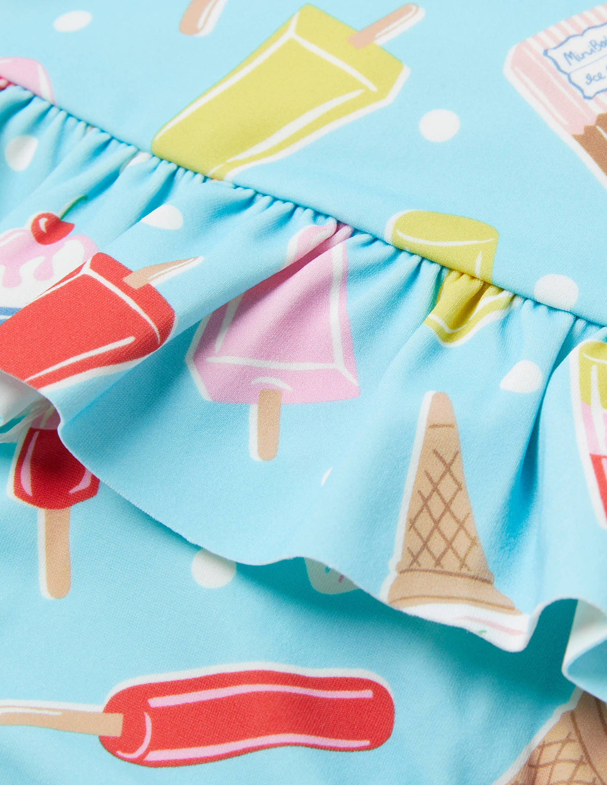 Fun Frill Sleeve Swimsuit-Multi Ice Creams - Image 3