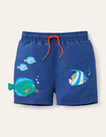 Short de bain fun-Poisson bleu tribord