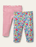 Leggings im Doppelpack-Bunt, Apfelblüten