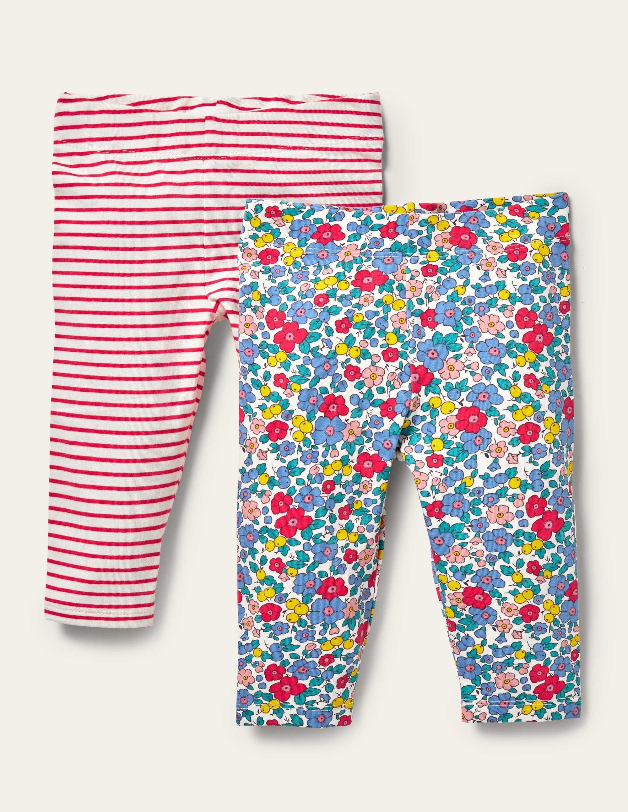 Leggings im Doppelpack-Bunt, Apfelblüten - Image 1