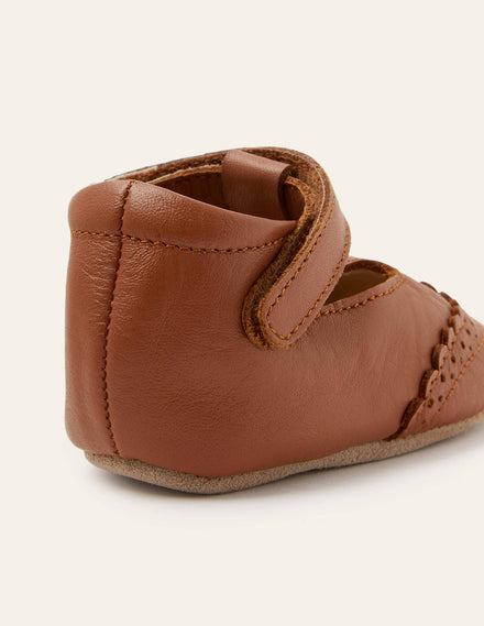 Babyschuhe aus Leder-Hellbraun