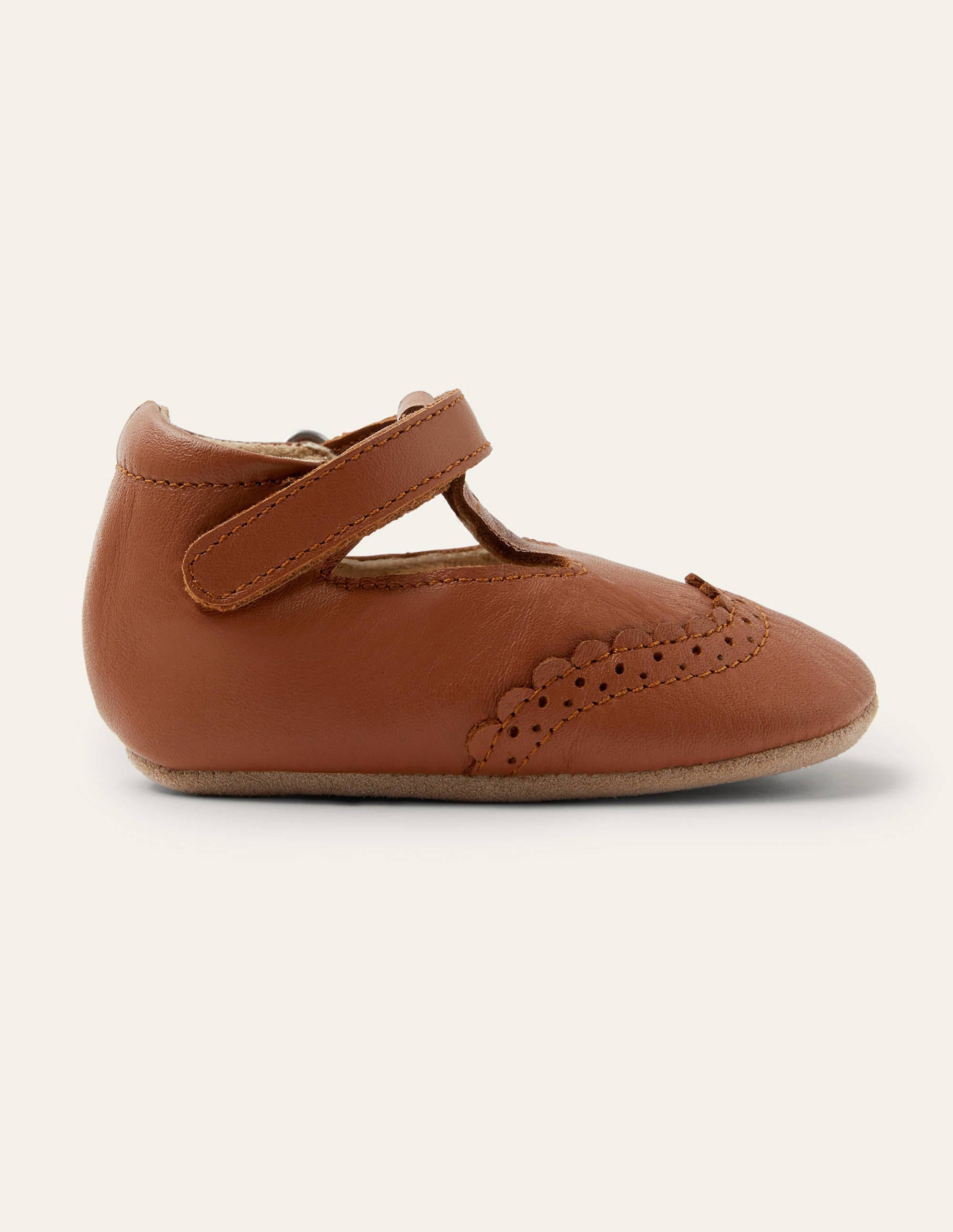 Chaussures pour bébé en cuir-Fauve - Image 3