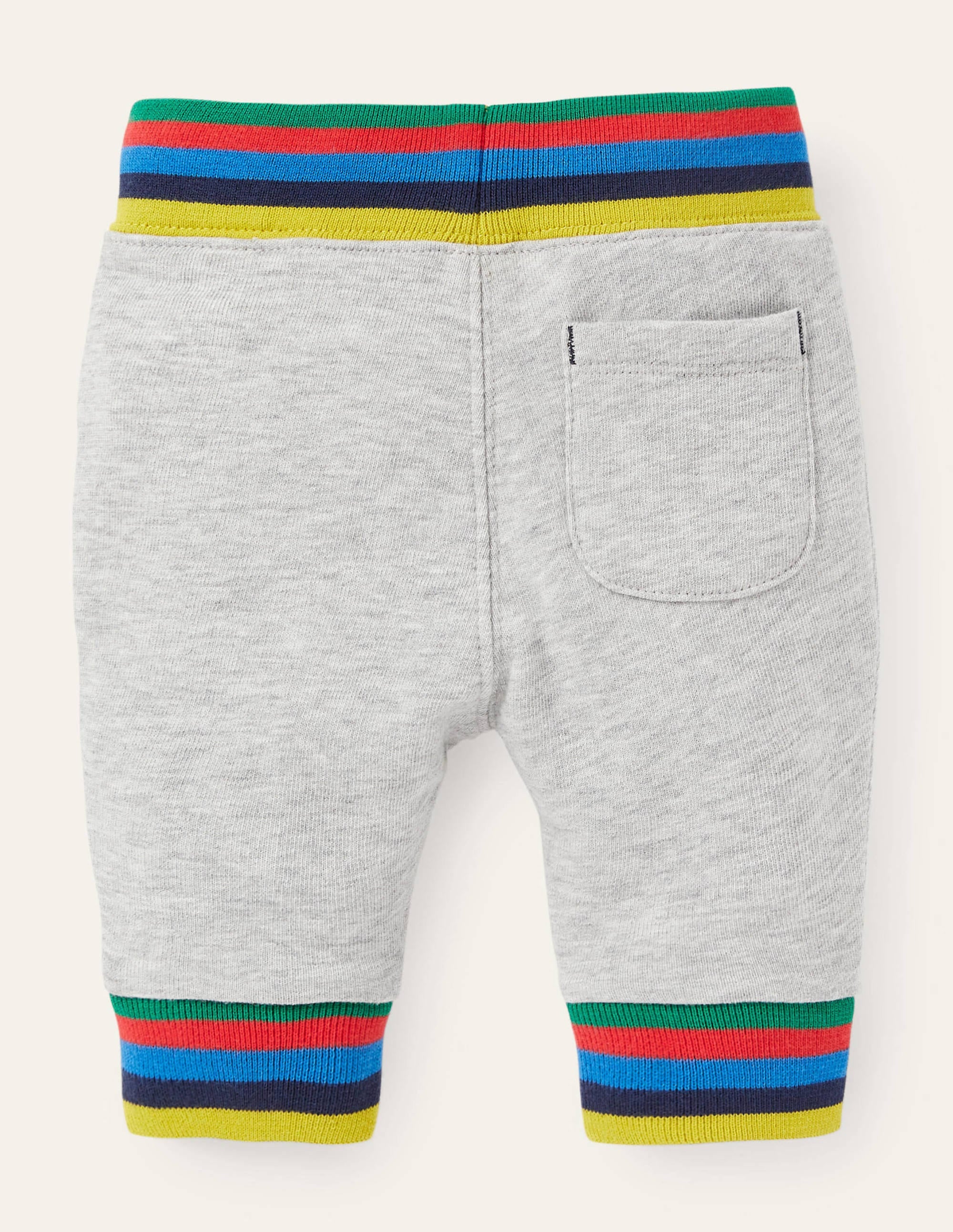 Pantalon en jersey à côtes arc-en-ciel-Gris chiné - Image 2