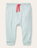 Organic Newborn Trousers-Frosted Blue/Ivory