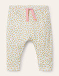 Organic Newborn Leggings-Sweetcorn Yellow Floral