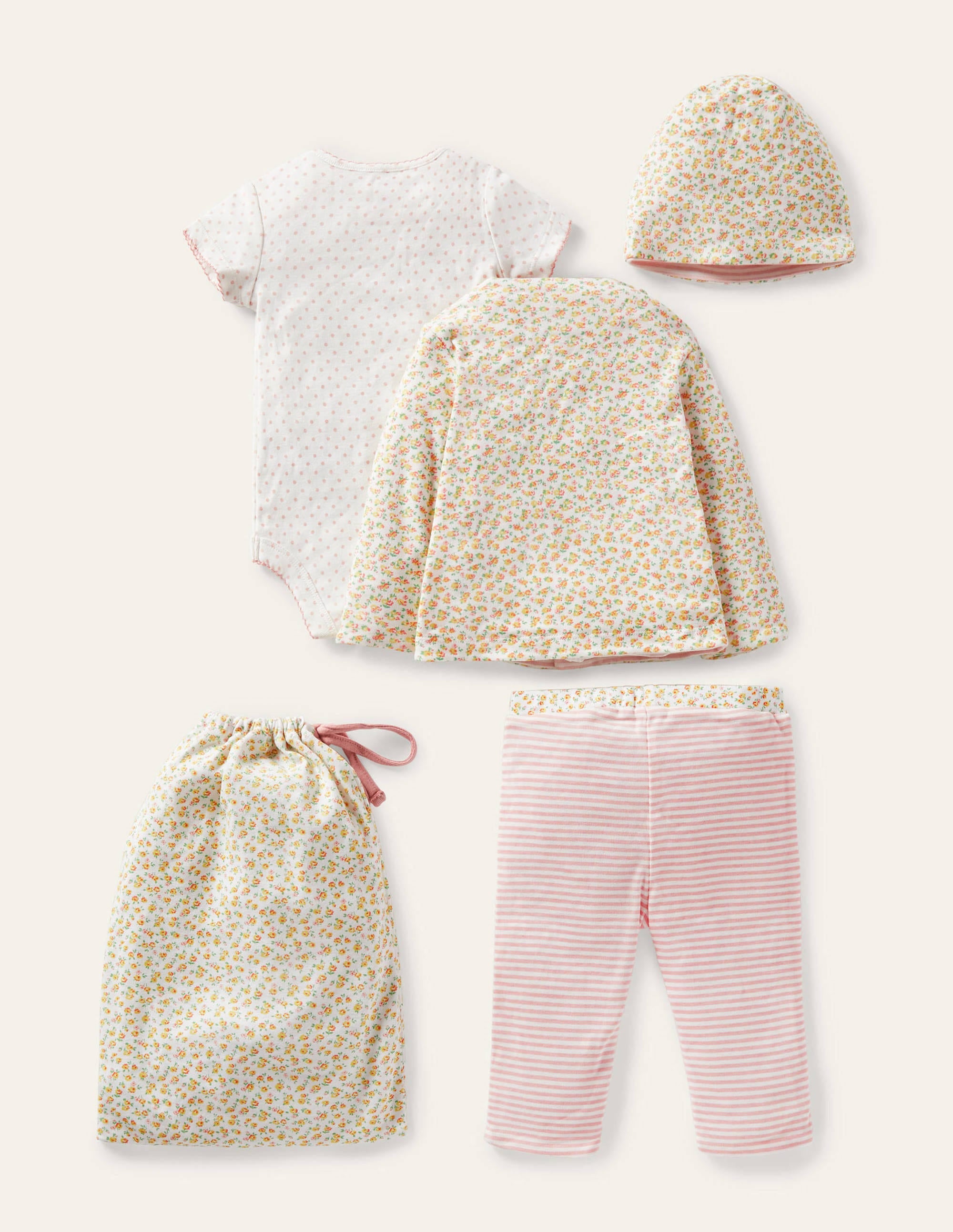 Organic Rose 4 Piece Gift Set-Ivory Tiny Rose - Image 2