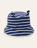 Fun Stripe Woven Hat-College Navy/Ivory