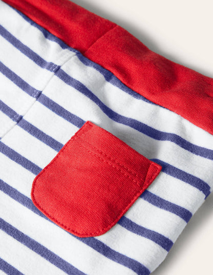 Short en jersey Essential-Ivoire/bleu tribord-3