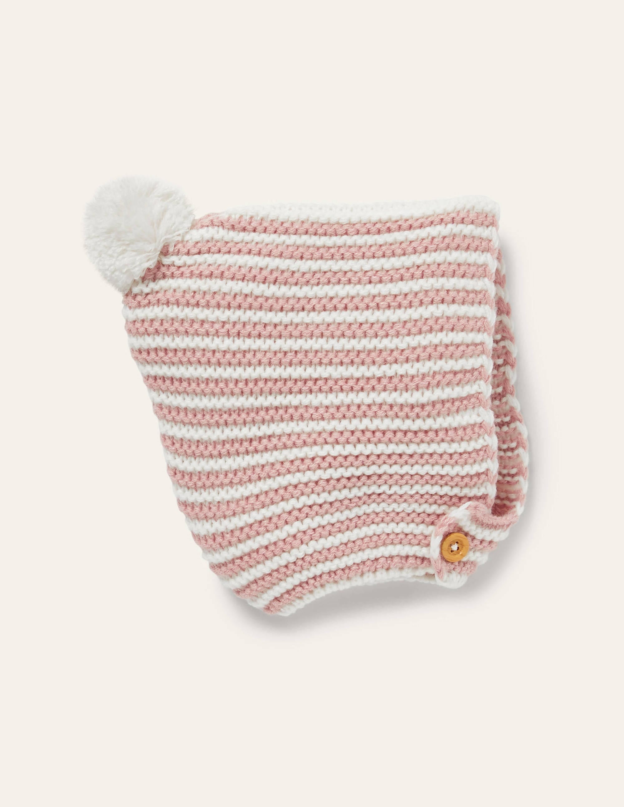 Strickhäubchen-Vintage-Rosa/Naturweiß - Image 1