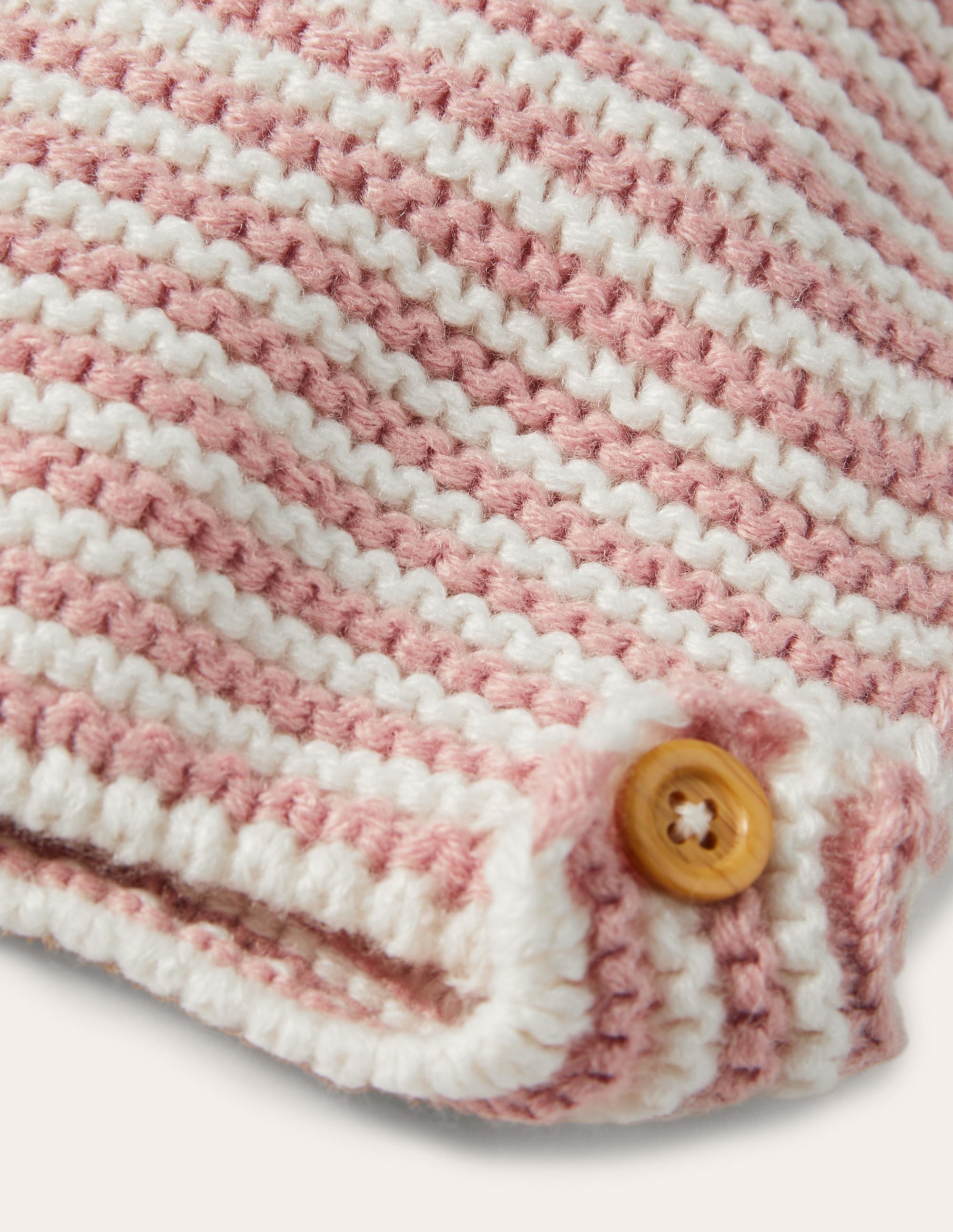 Strickhäubchen-Vintage-Rosa/Naturweiß - Image 2