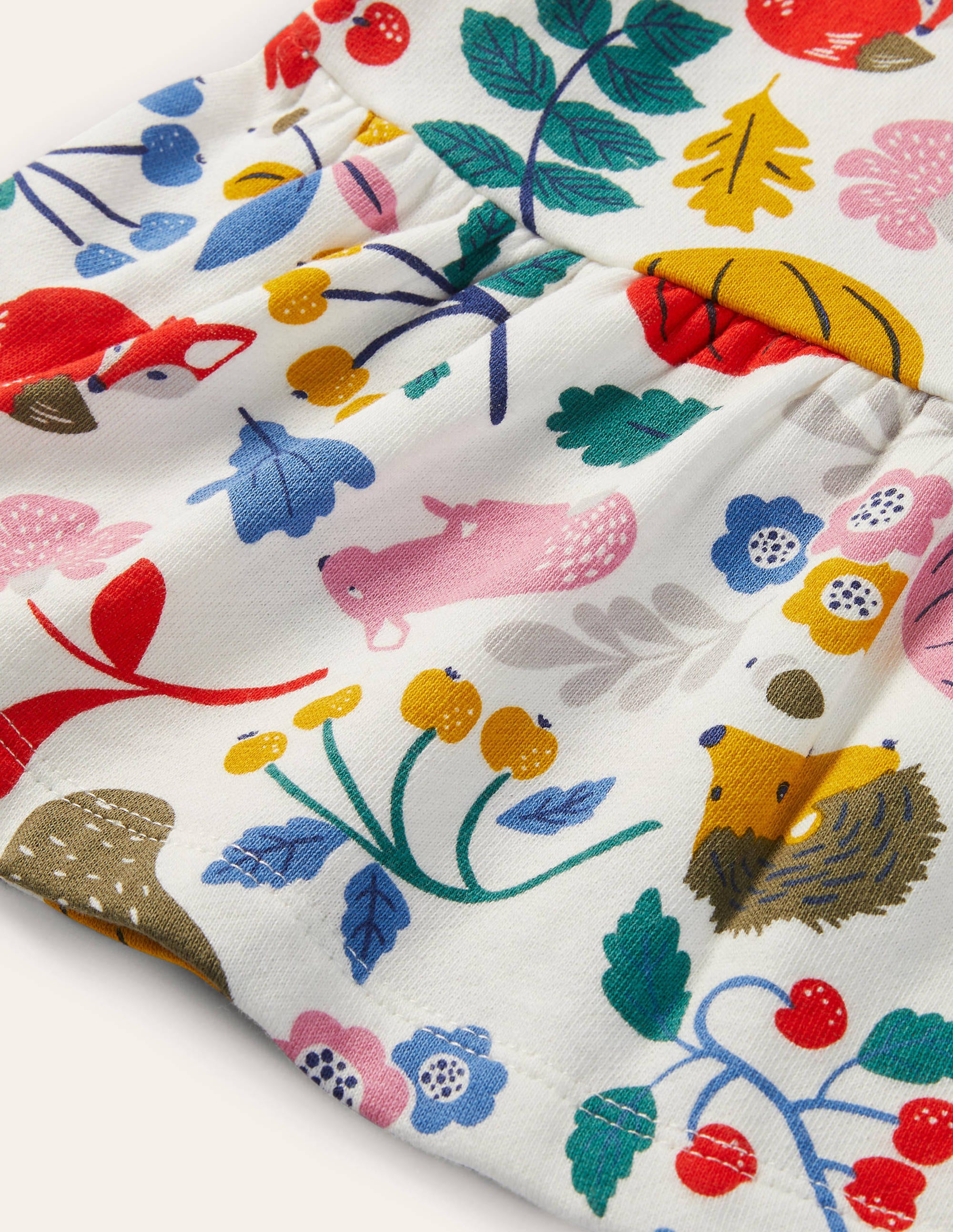 Cosy Sweatshirt Dress-Ivory Forest Friends - Image 3