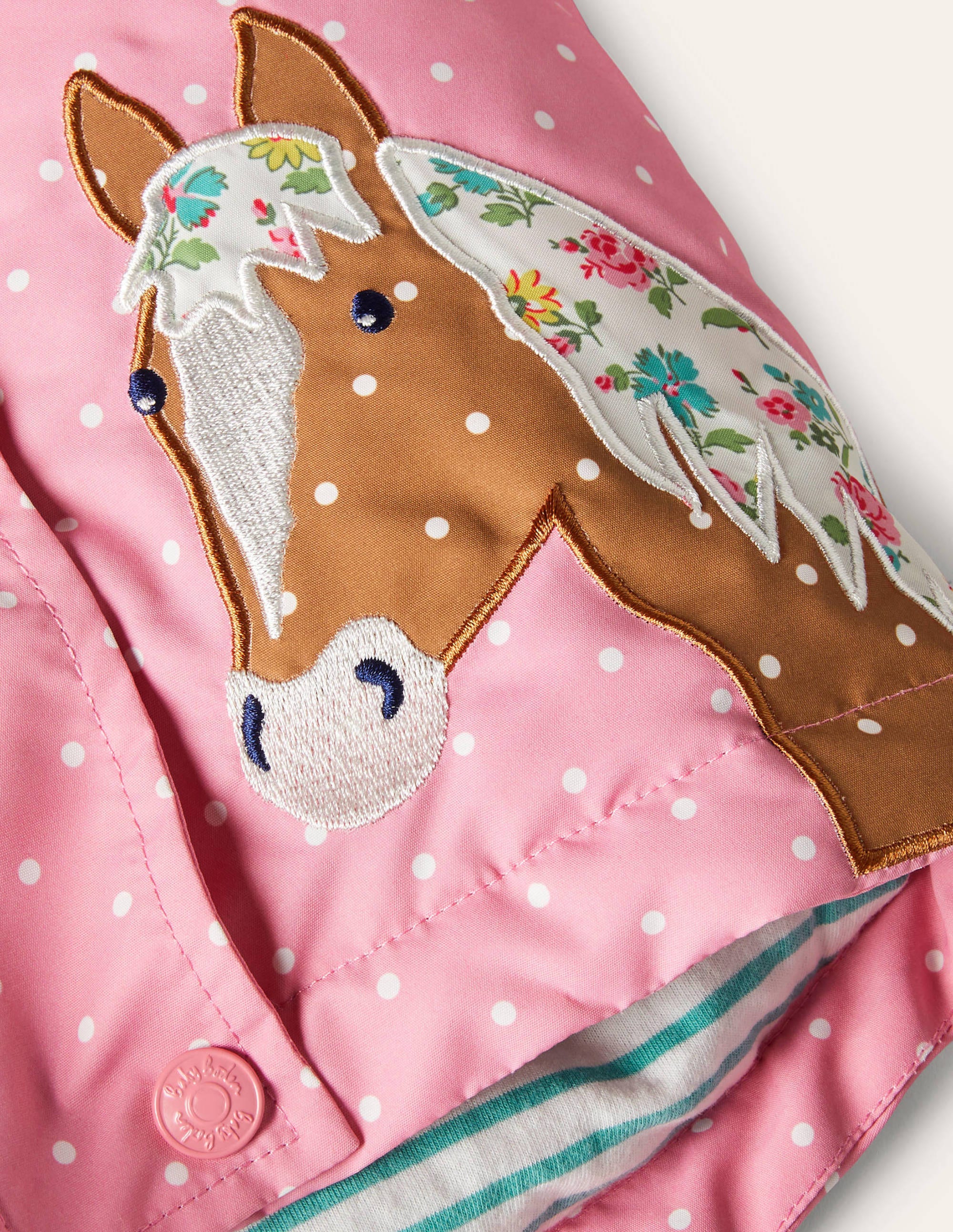 Veste 3-en-1 pour fille-Chevaux rose formica - Image 3