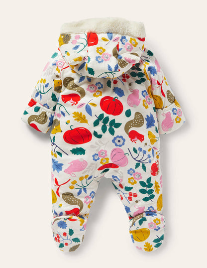 Harvest Cosy Pram Suit-Ivory Forest Friends