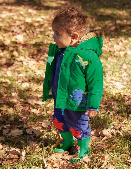 3-in-1-Jacke-Schottengrün, Dinosaurier