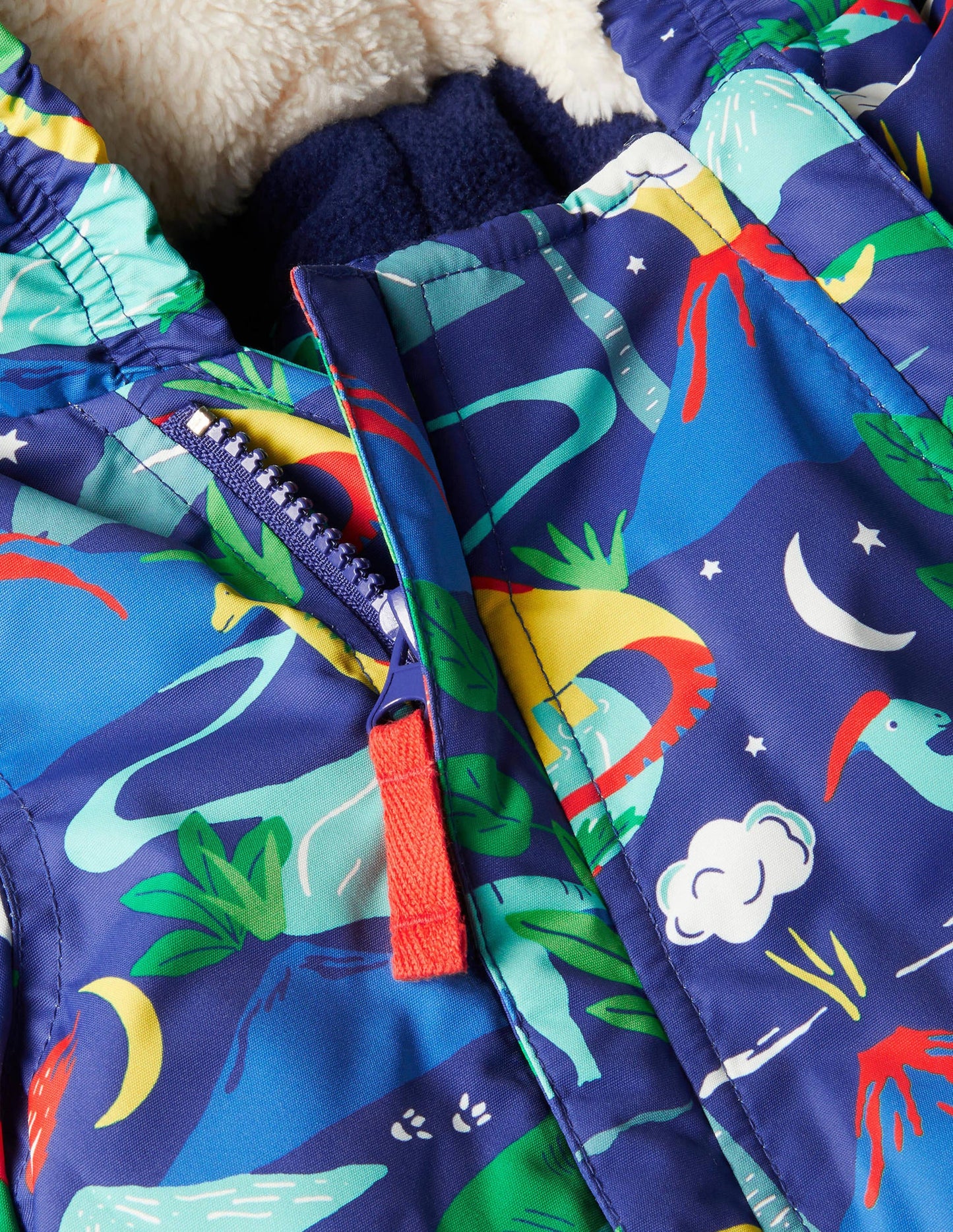 Wasserdichter Schneeanzug mit Dinosauriermuster-Segelblau, Dinosaurier