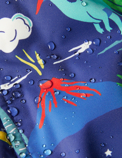 Wasserdichter Schneeanzug mit Dinosauriermuster-Segelblau, Dinosaurier-4