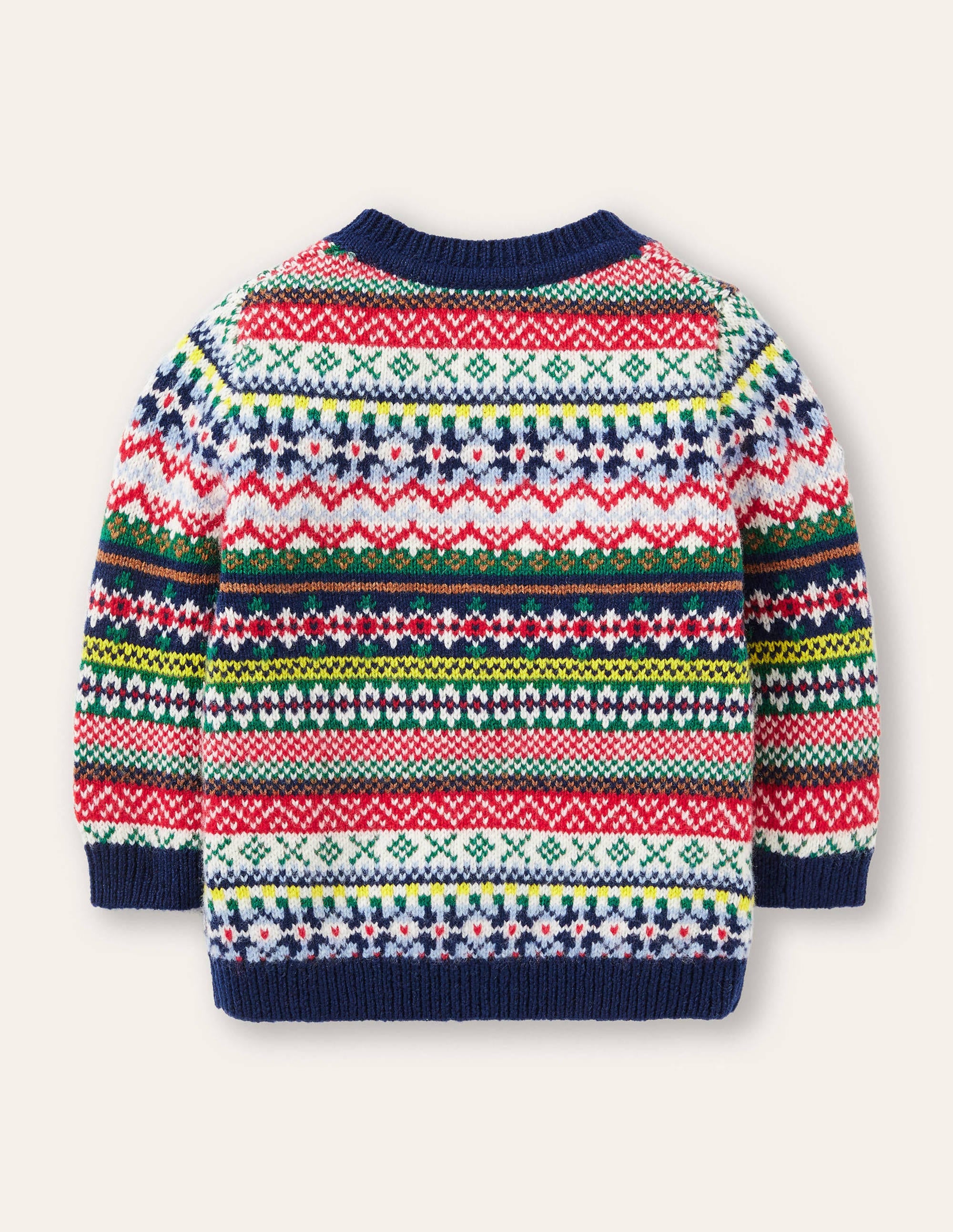 Fair Isle Cardigan-College Navy - Image 2
