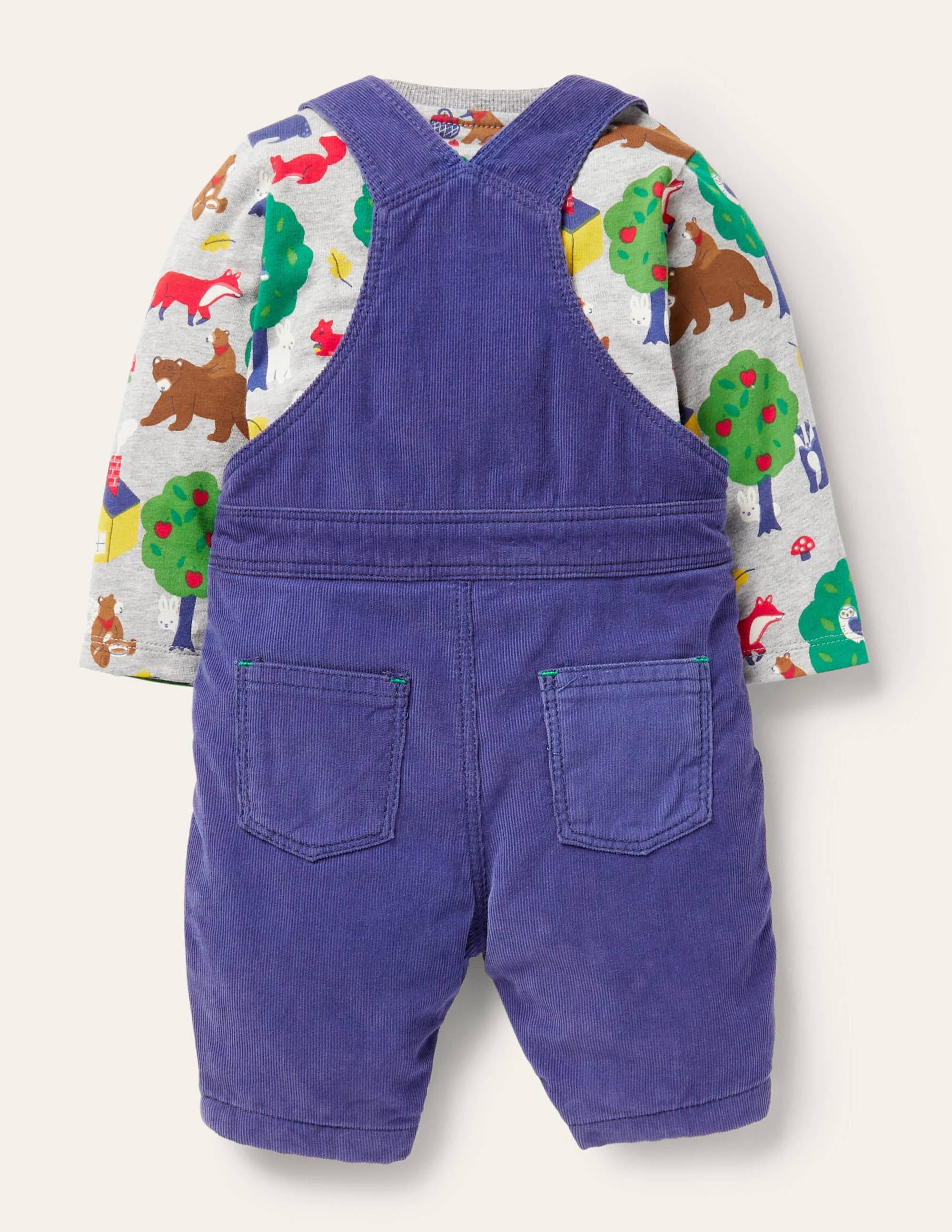 Ensemble avec salopette motif blaireau-Blaireau bleu tribord - Image 2
