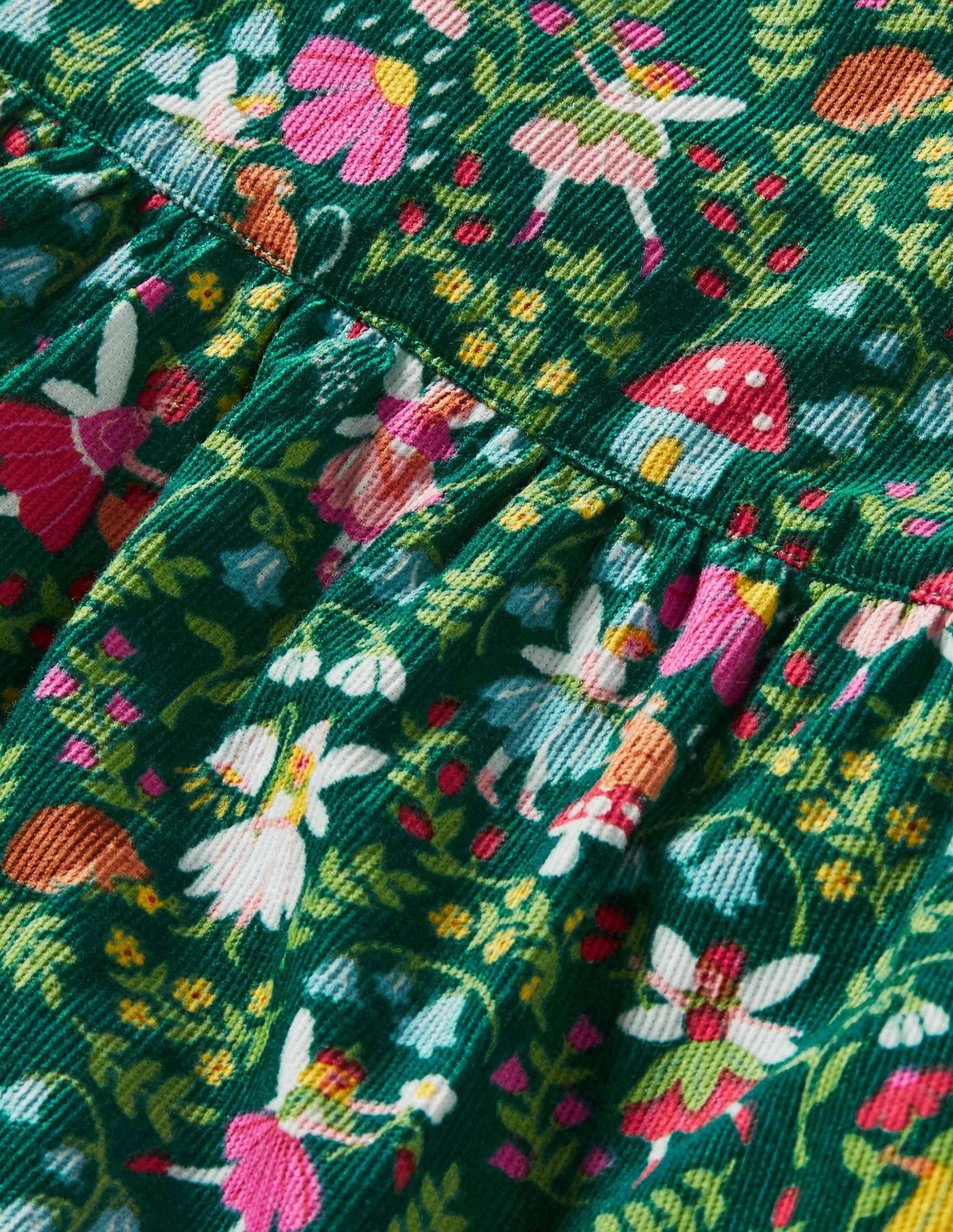 Ensemble 3 pièces avec robe en velours côtelé-Jardin féérique vert Sardaigne - Image 3