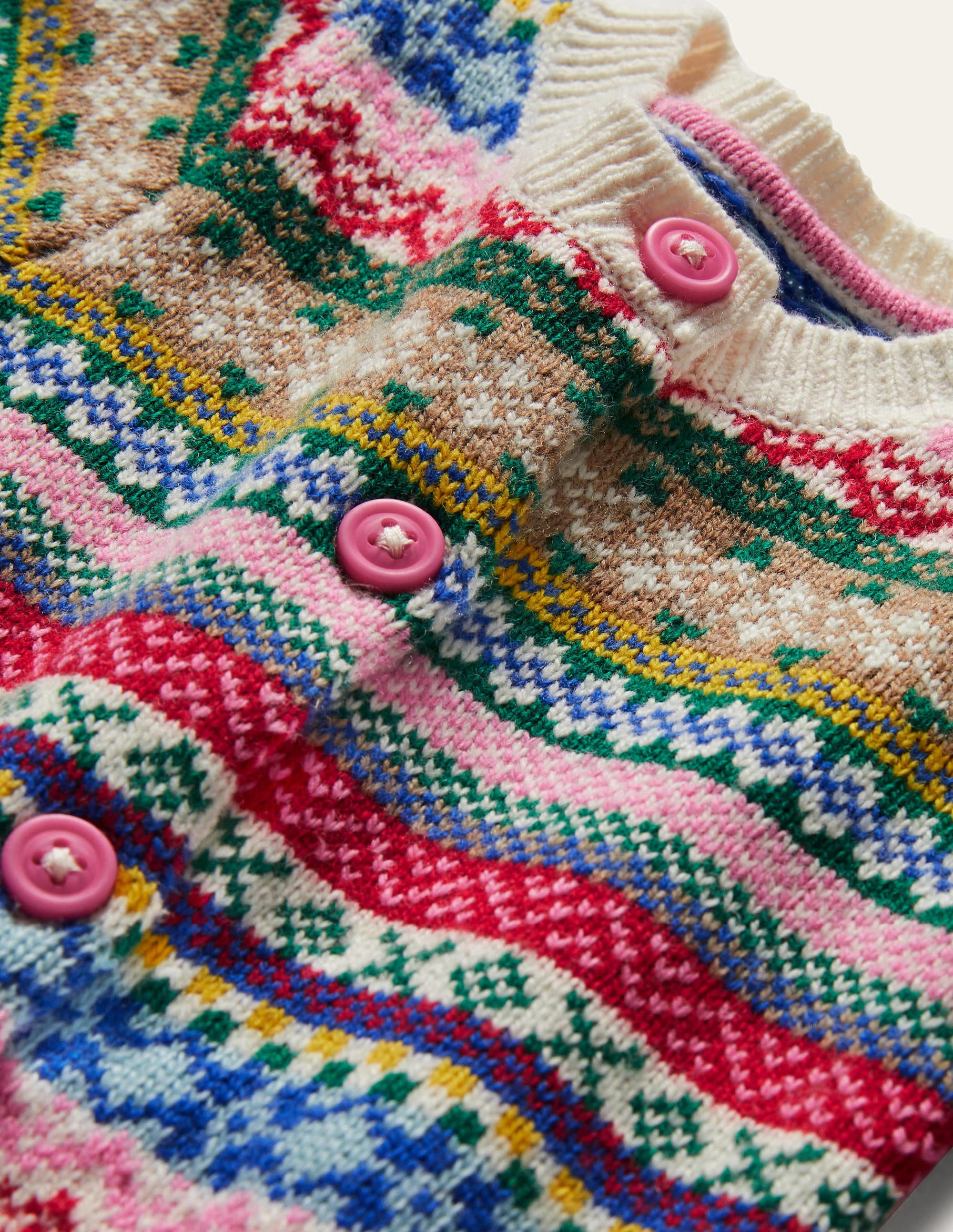 Gilet à motif jacquard intégral-Multi - Image 3