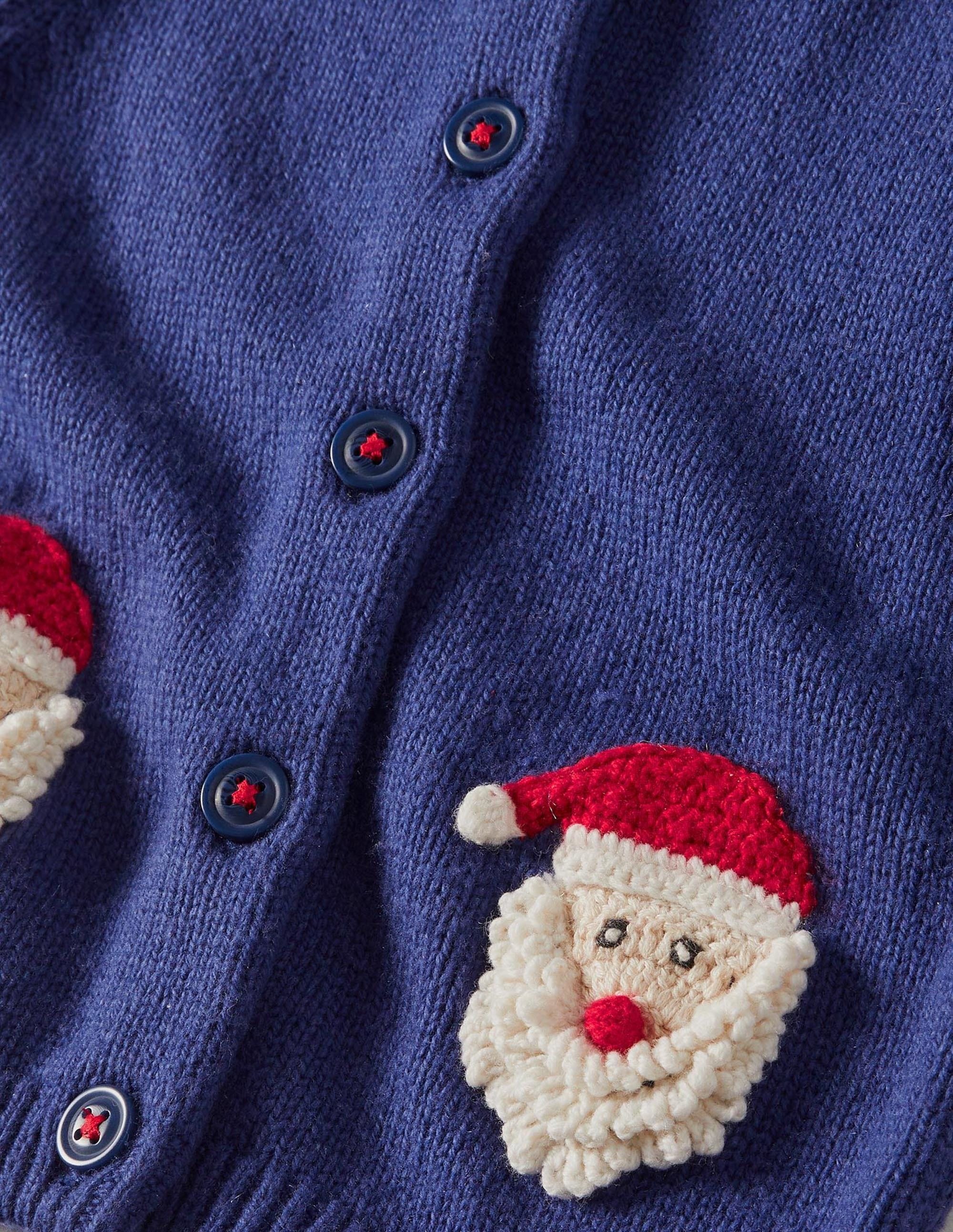 Weihnachts-Cardigan-Segelblau, Weihnachtsmann - Image 3