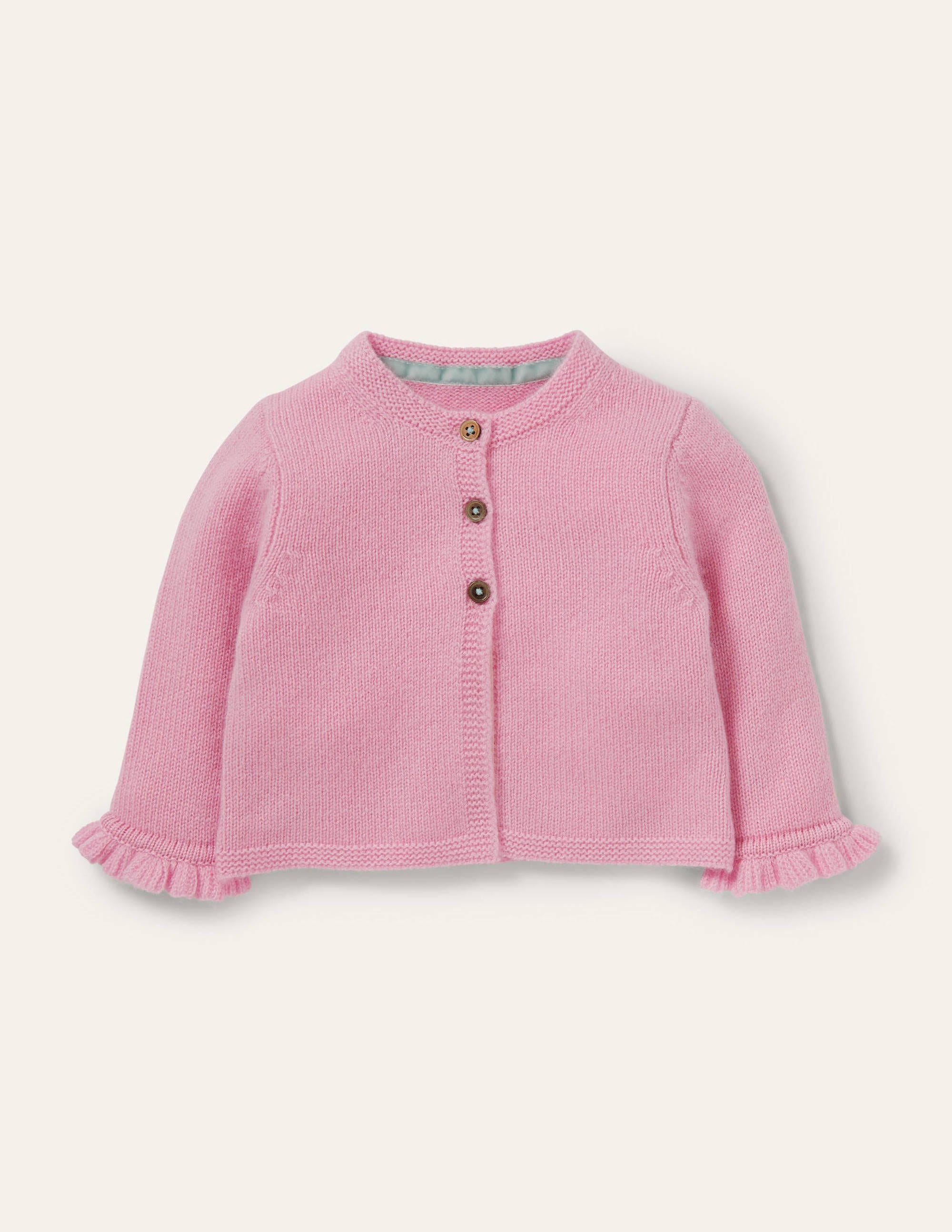Gilet volanté en cachemire-Rose boto - Image 1