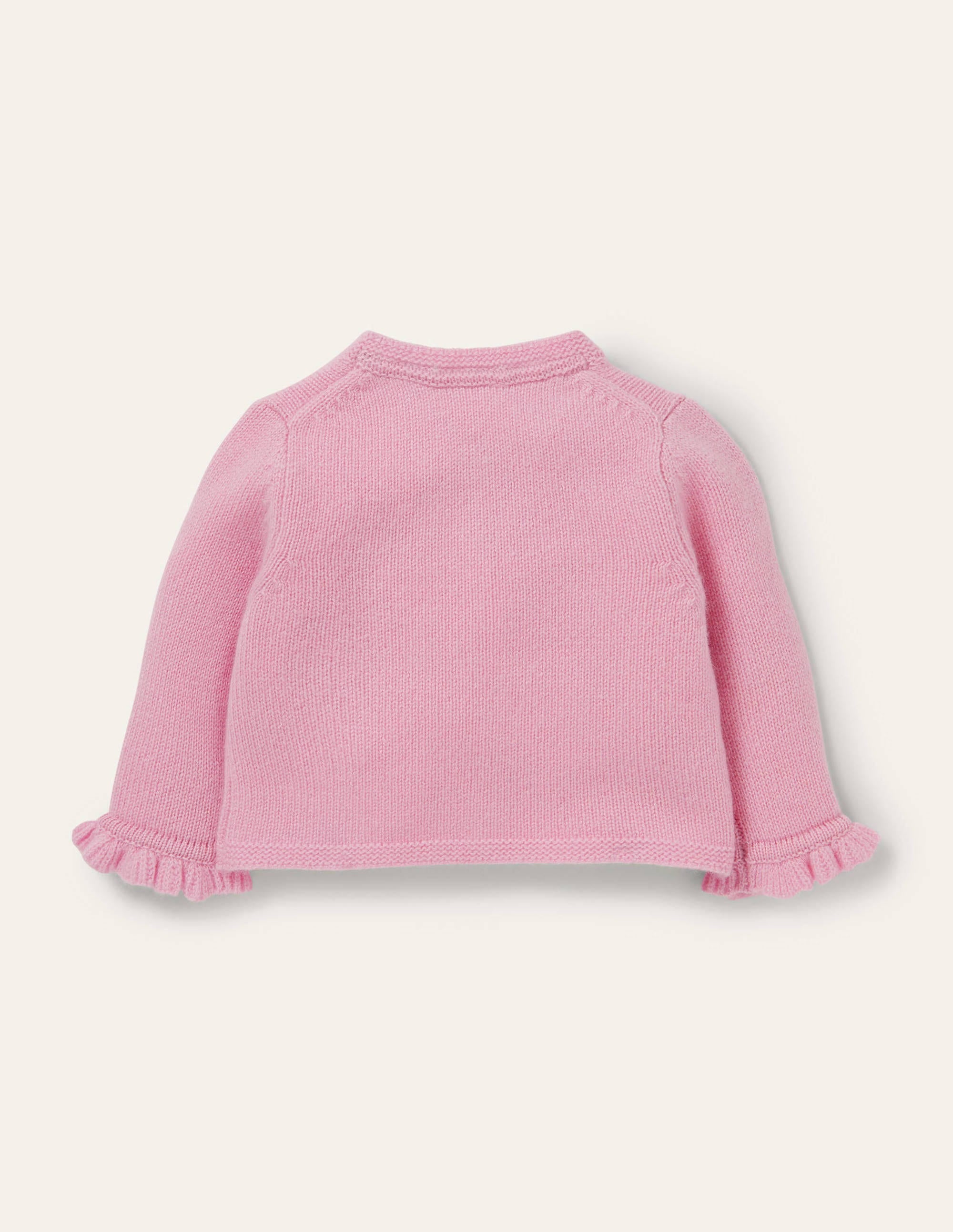 Gilet volanté en cachemire-Rose boto - Image 2