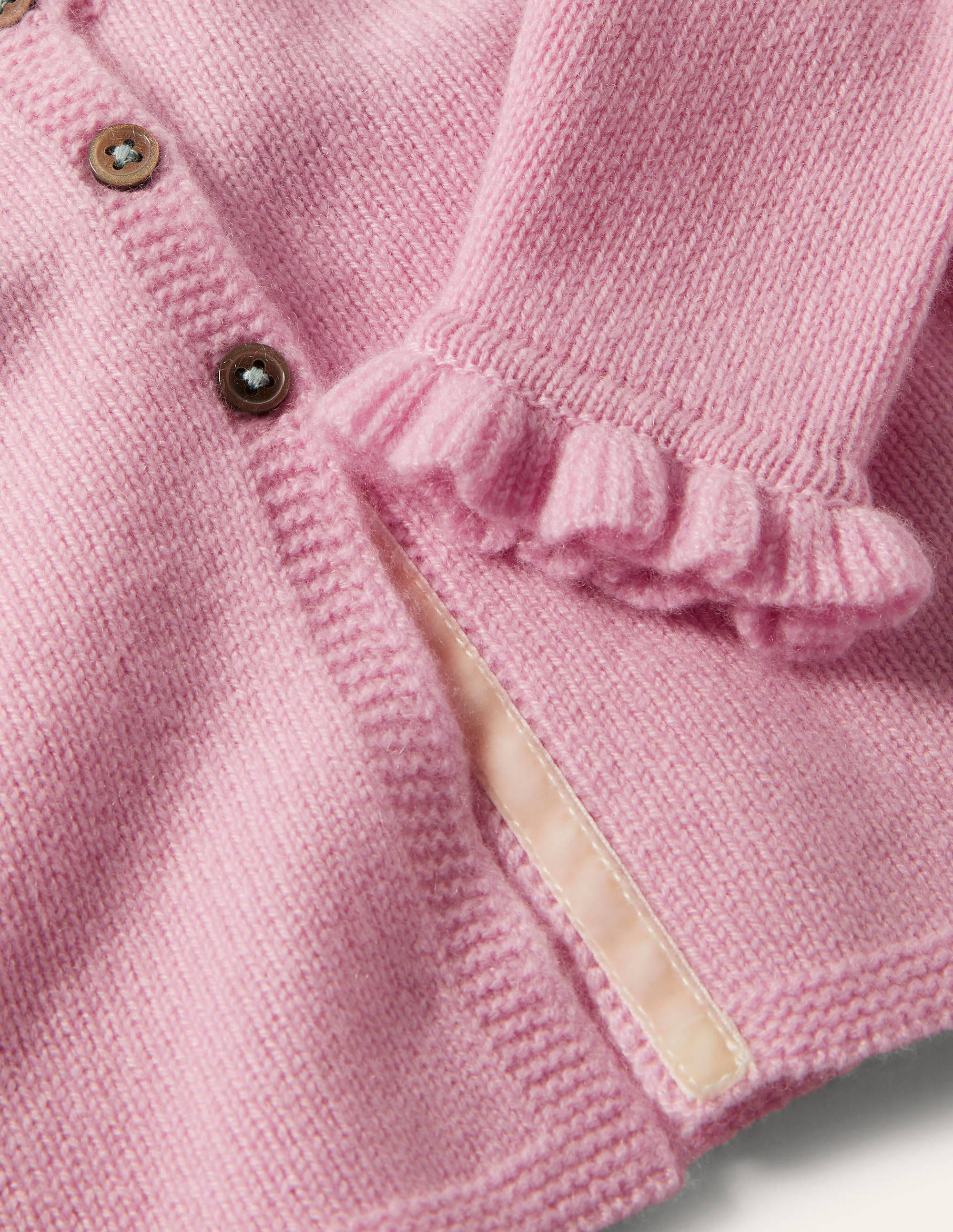 Gilet volanté en cachemire-Rose boto - Image 3