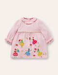 Jerseykleid mit Applikation-Delfinrosa, Feen