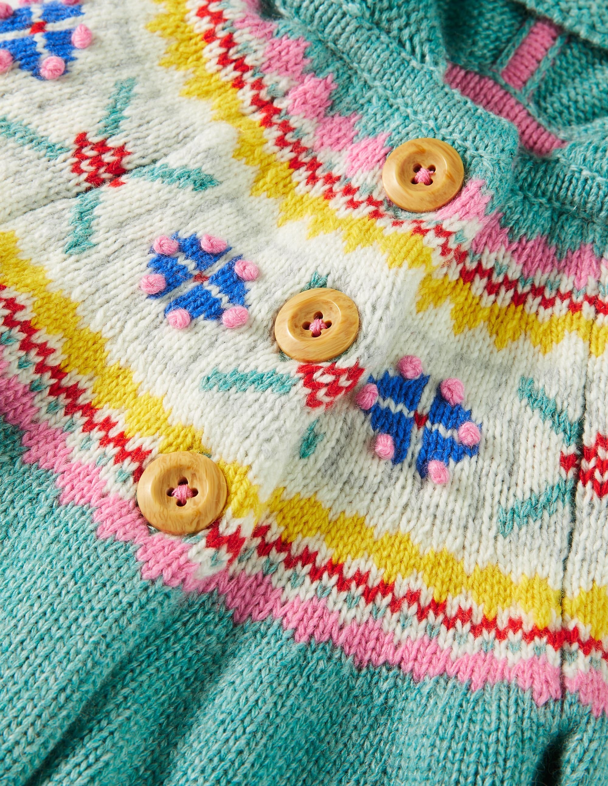 Fair-Isle-Strickjacke-Bachblau - Image 3