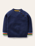 Pull en cachemire-Bleu universitaire