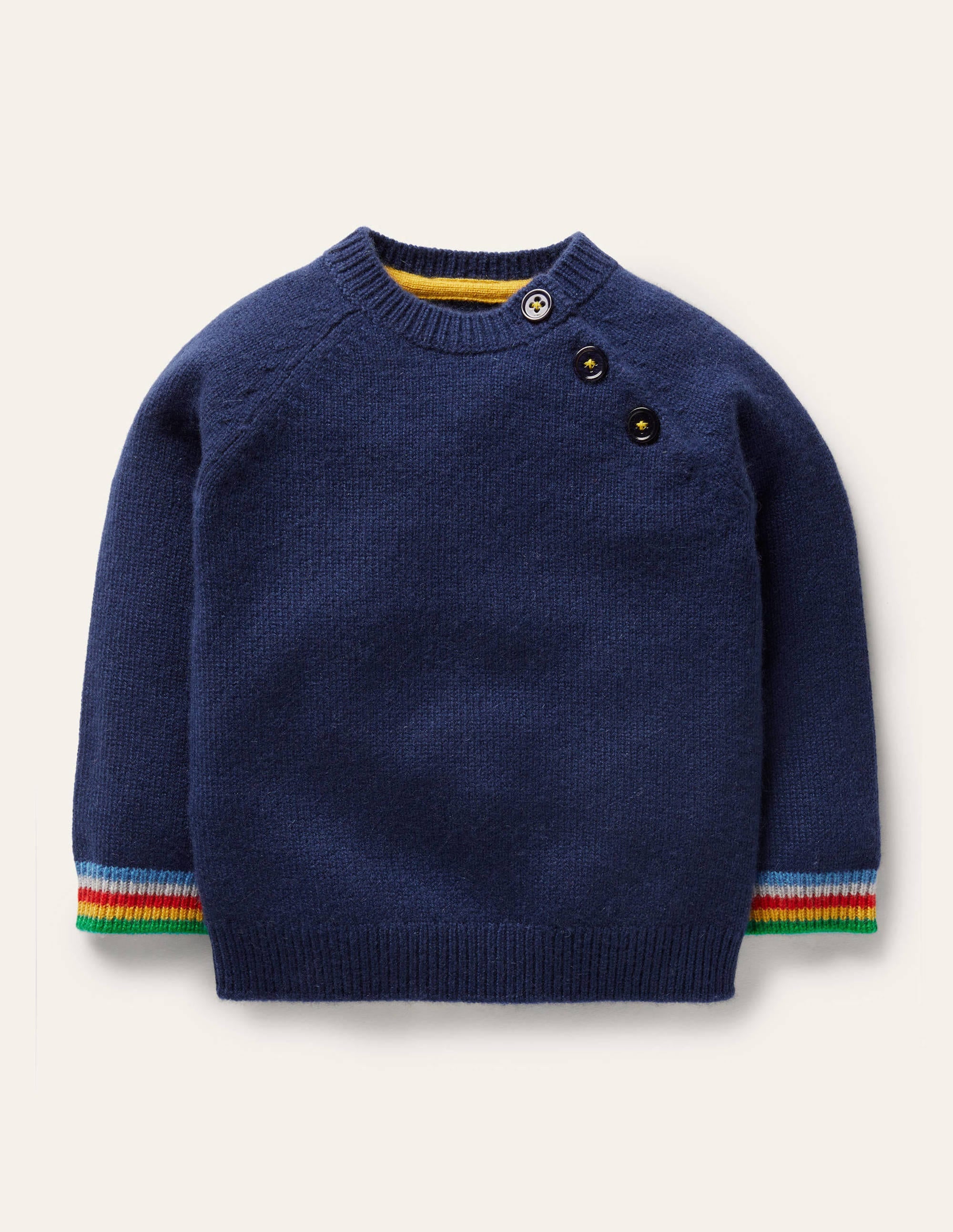 Pull en cachemire-Bleu universitaire - Image 1
