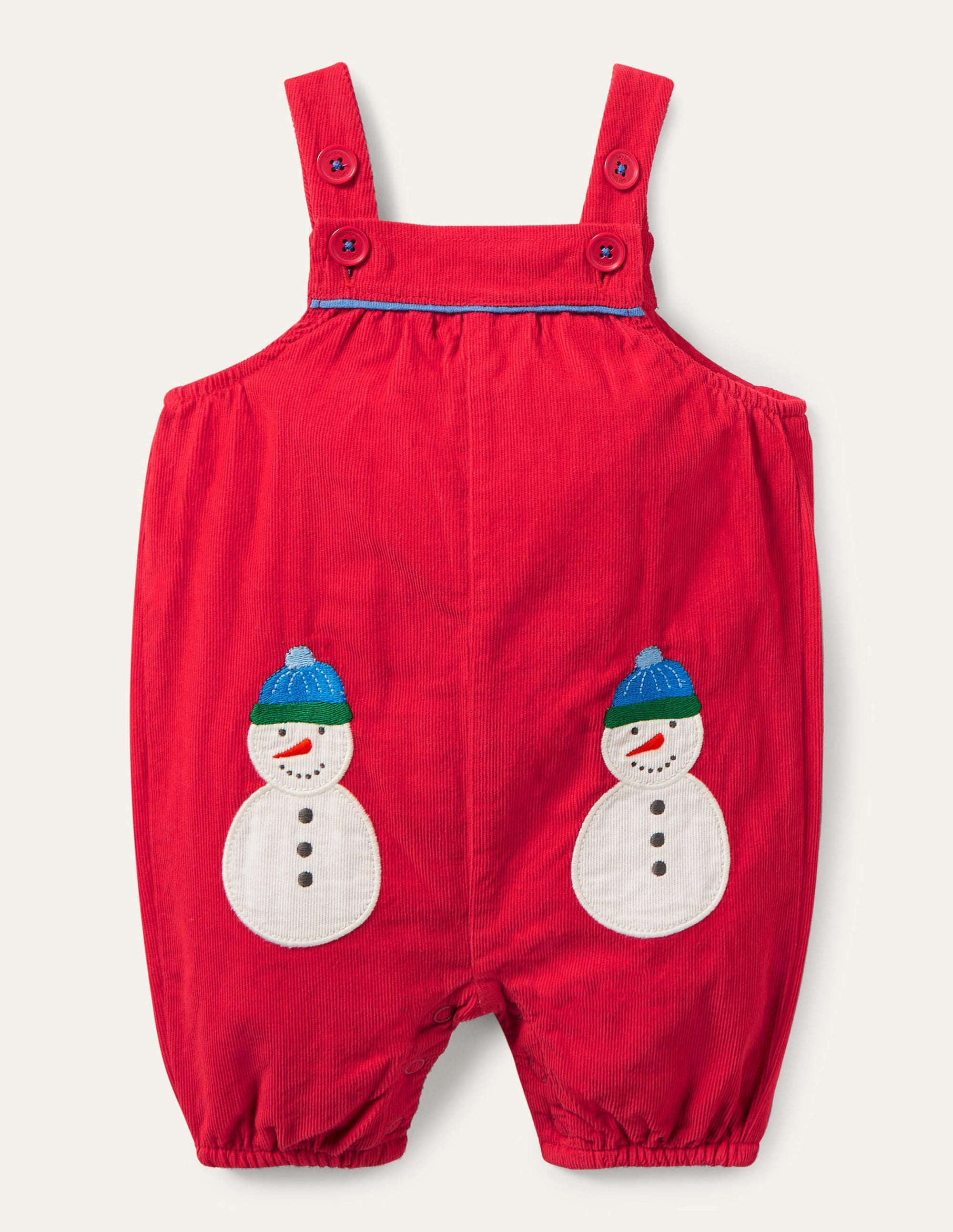 Schneemann-Latzhose-Rockabilly-Rot, Schneemänner - Image 1