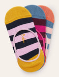 3 paires de chaussettes invisibles-Rayé