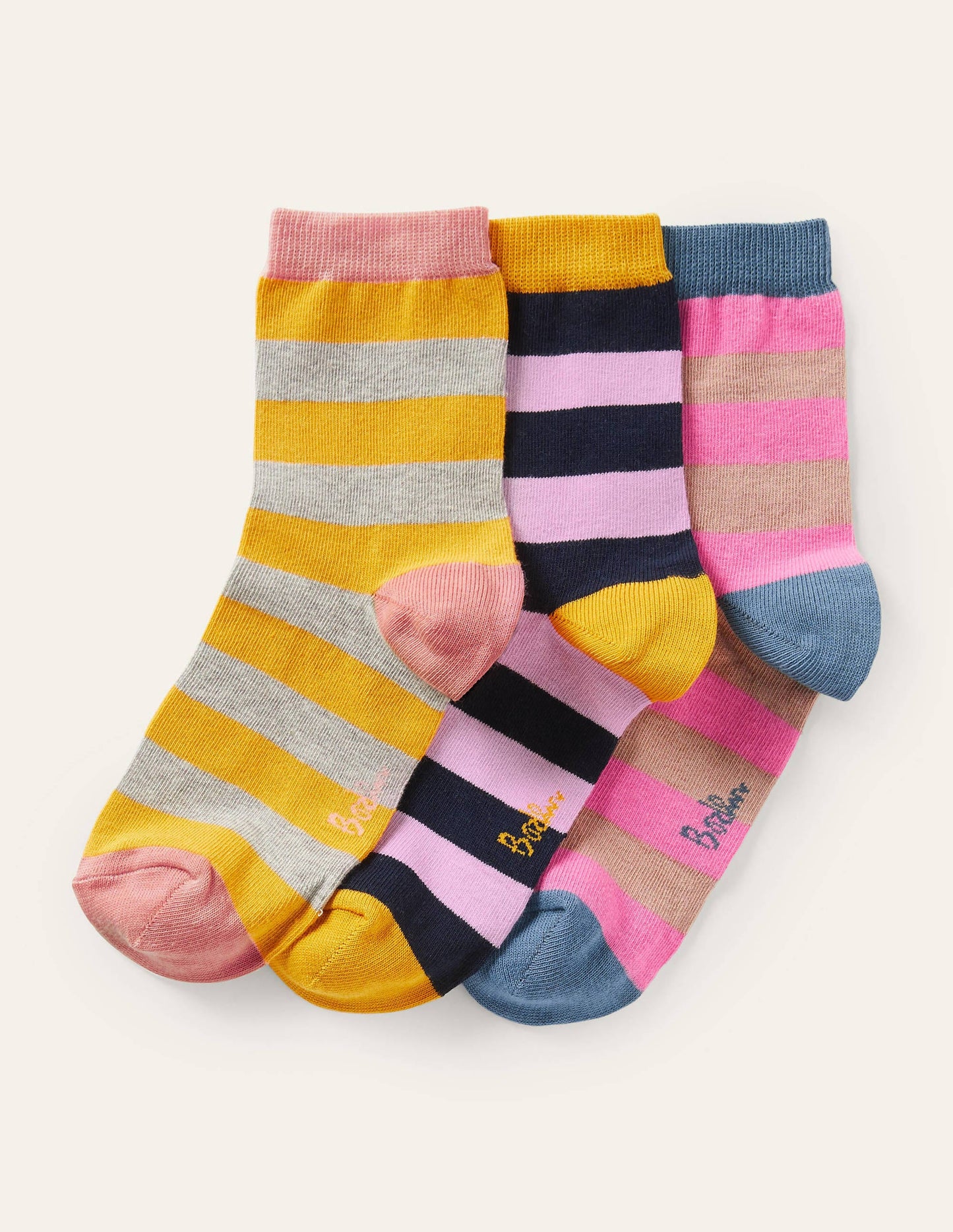 Knöchelsocken im 3er-Pack-Gestreift